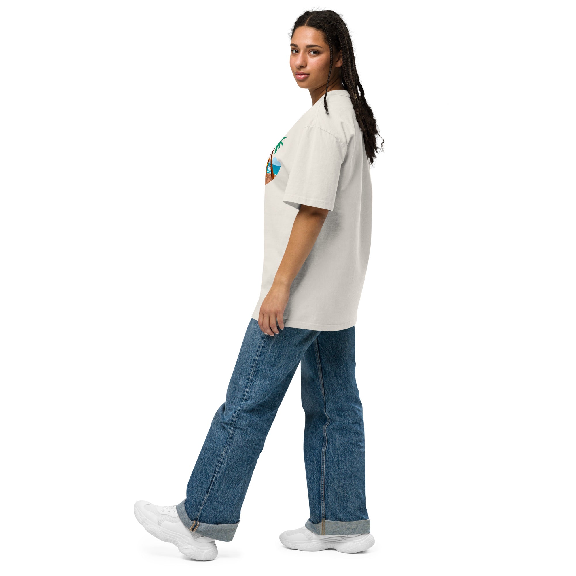 Oversized heavy blend cotton t-shirt Tiki Kombi