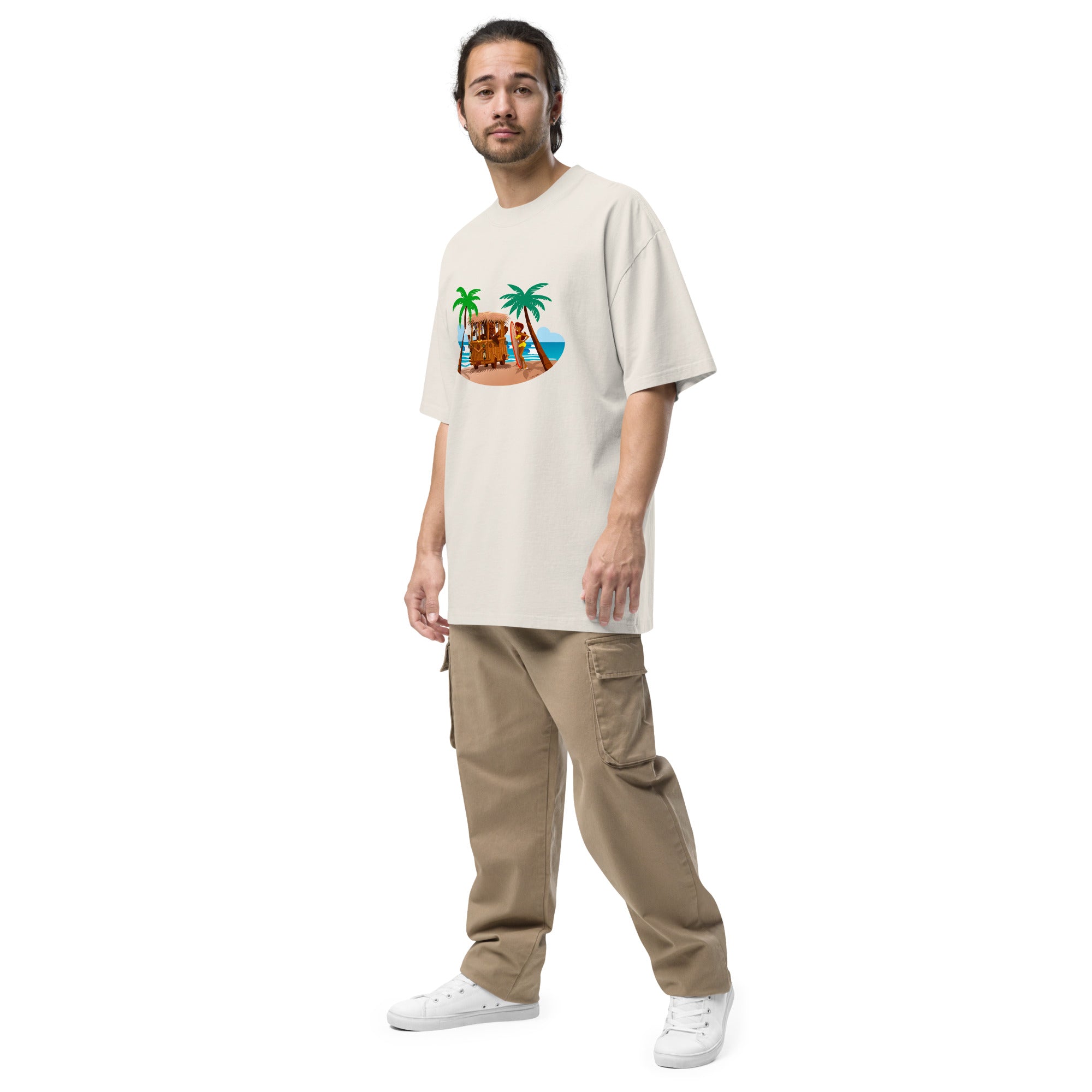 Oversized heavy blend cotton t-shirt Tiki Kombi