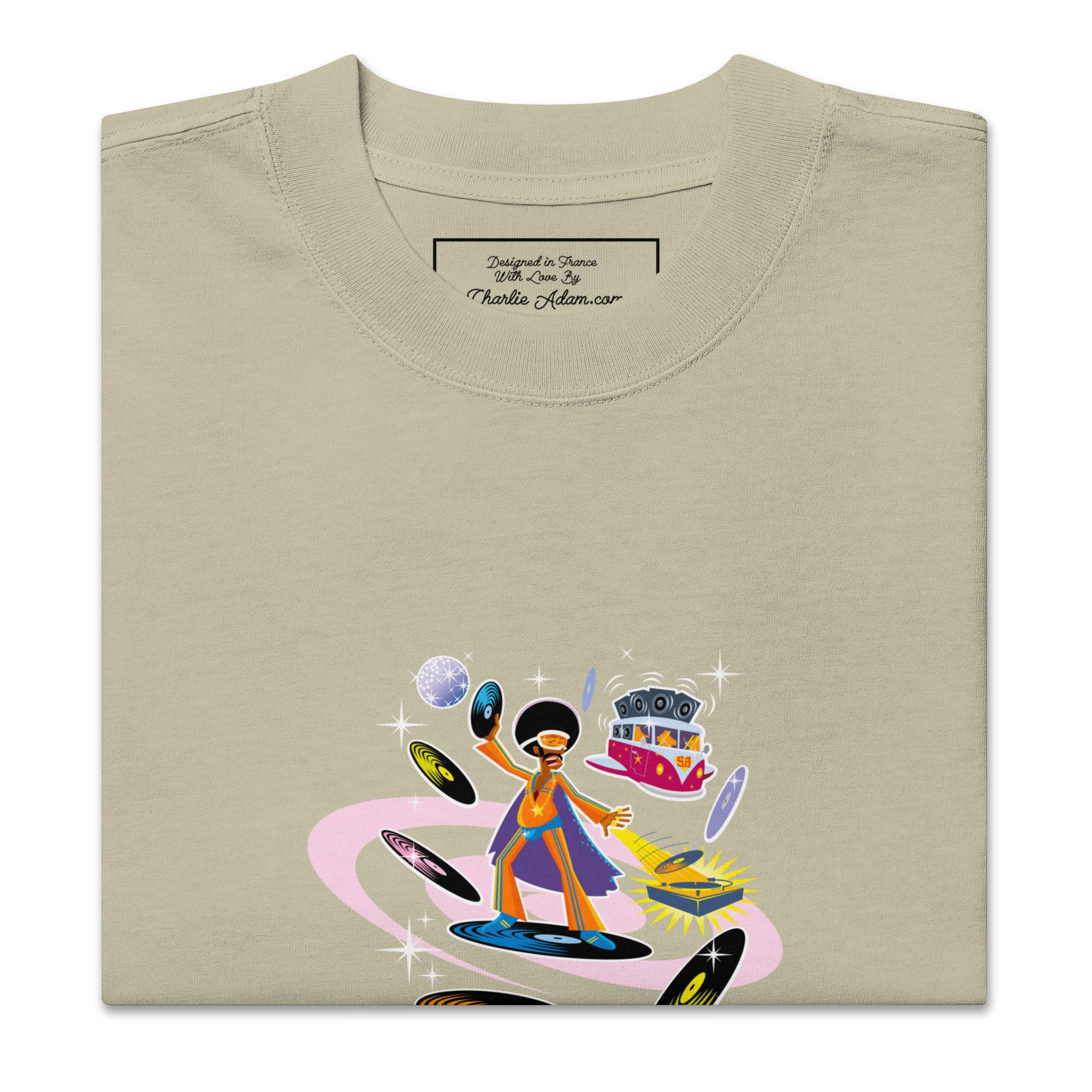 T-shirt oversize épais en cotton Superboogieman (face & dos)