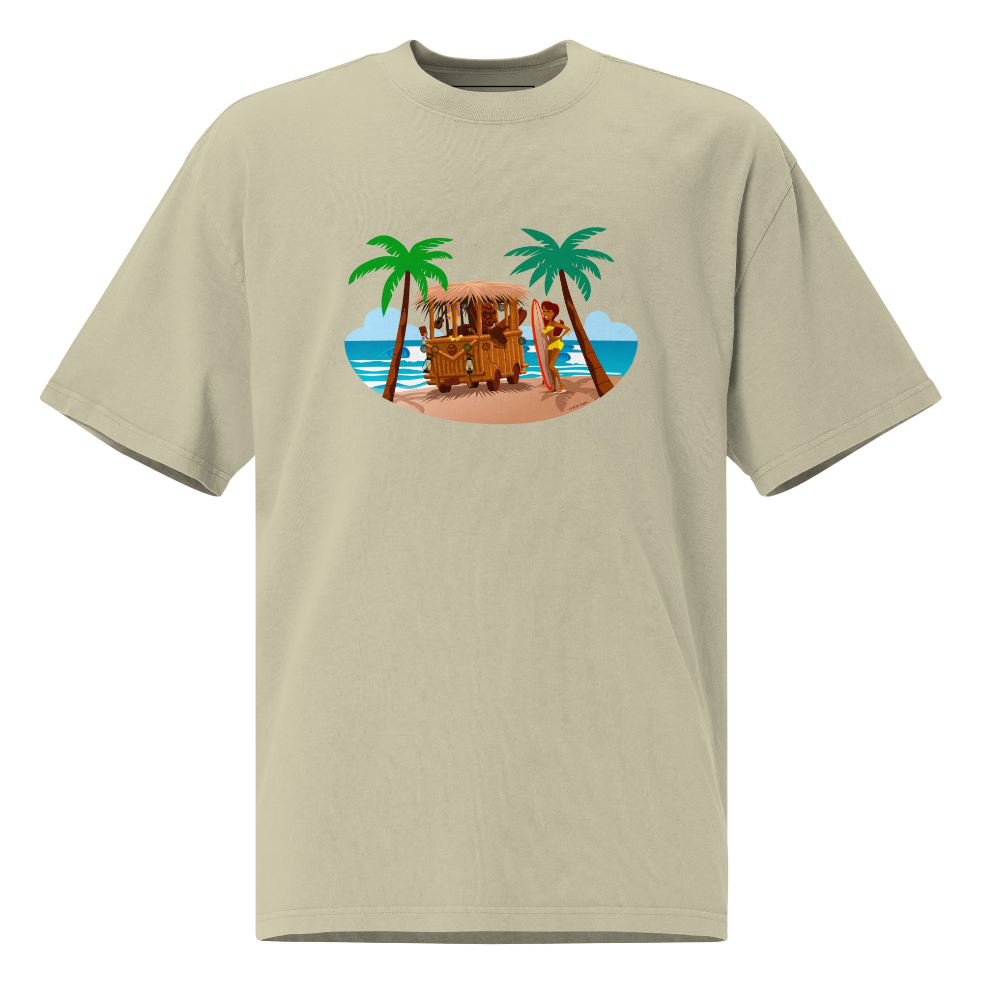 Oversized heavy blend cotton t-shirt Tiki Kombi