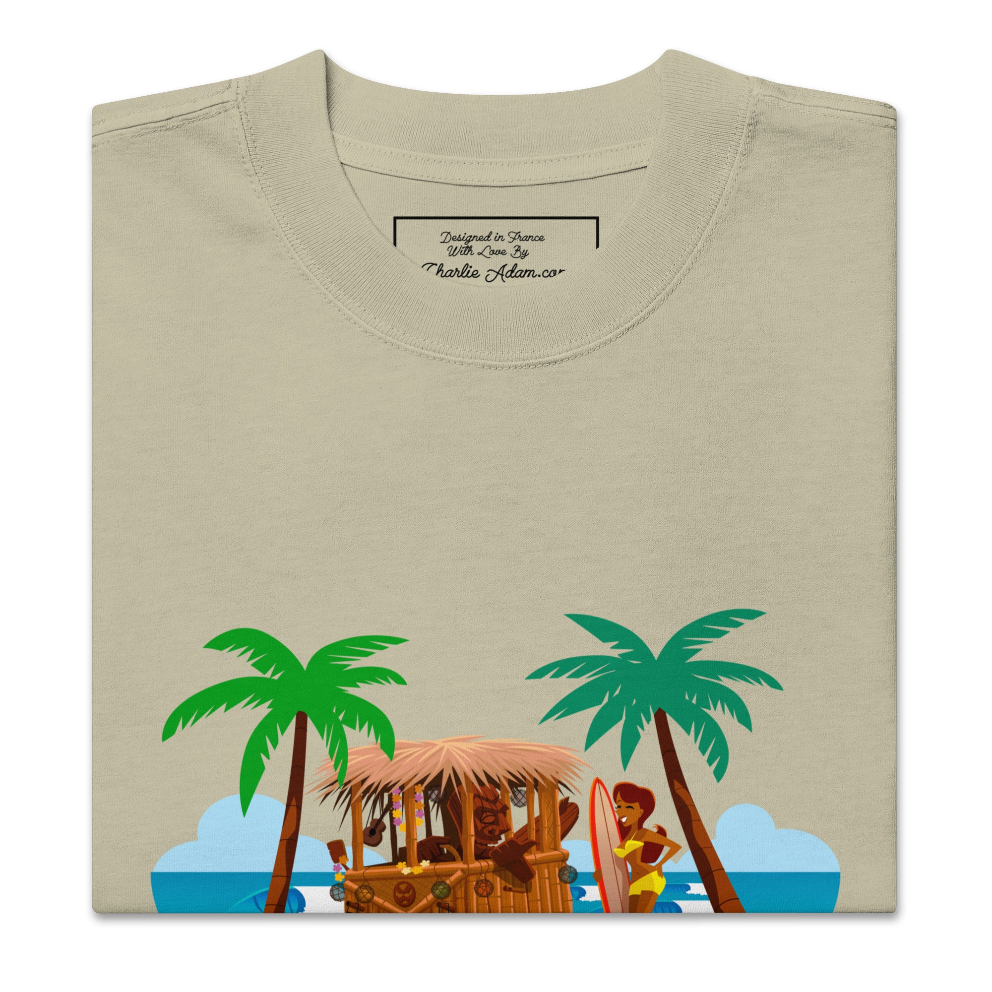 Oversized heavy blend cotton t-shirt Tiki Kombi