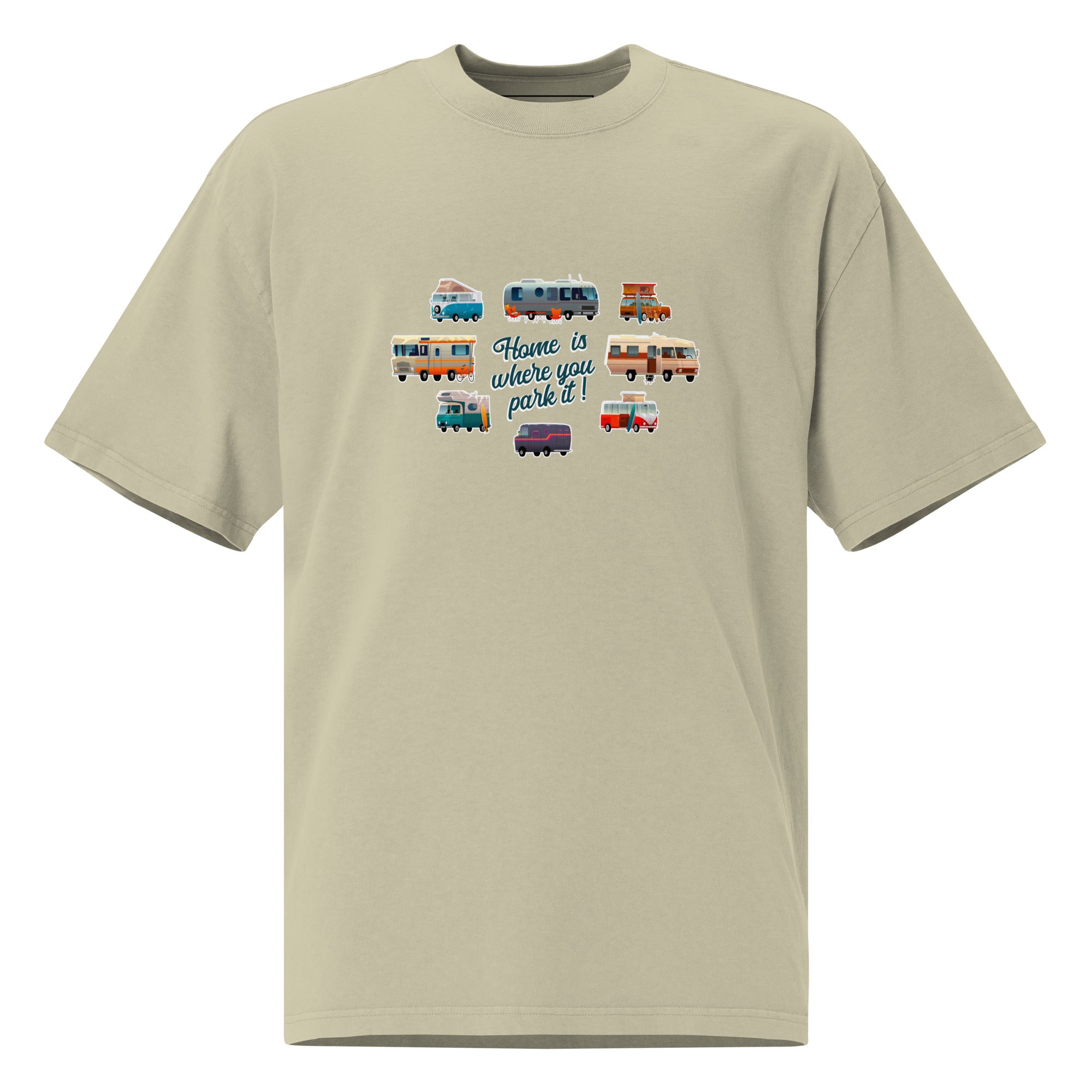 T-shirt oversize épais en coton Square Vintage Campers