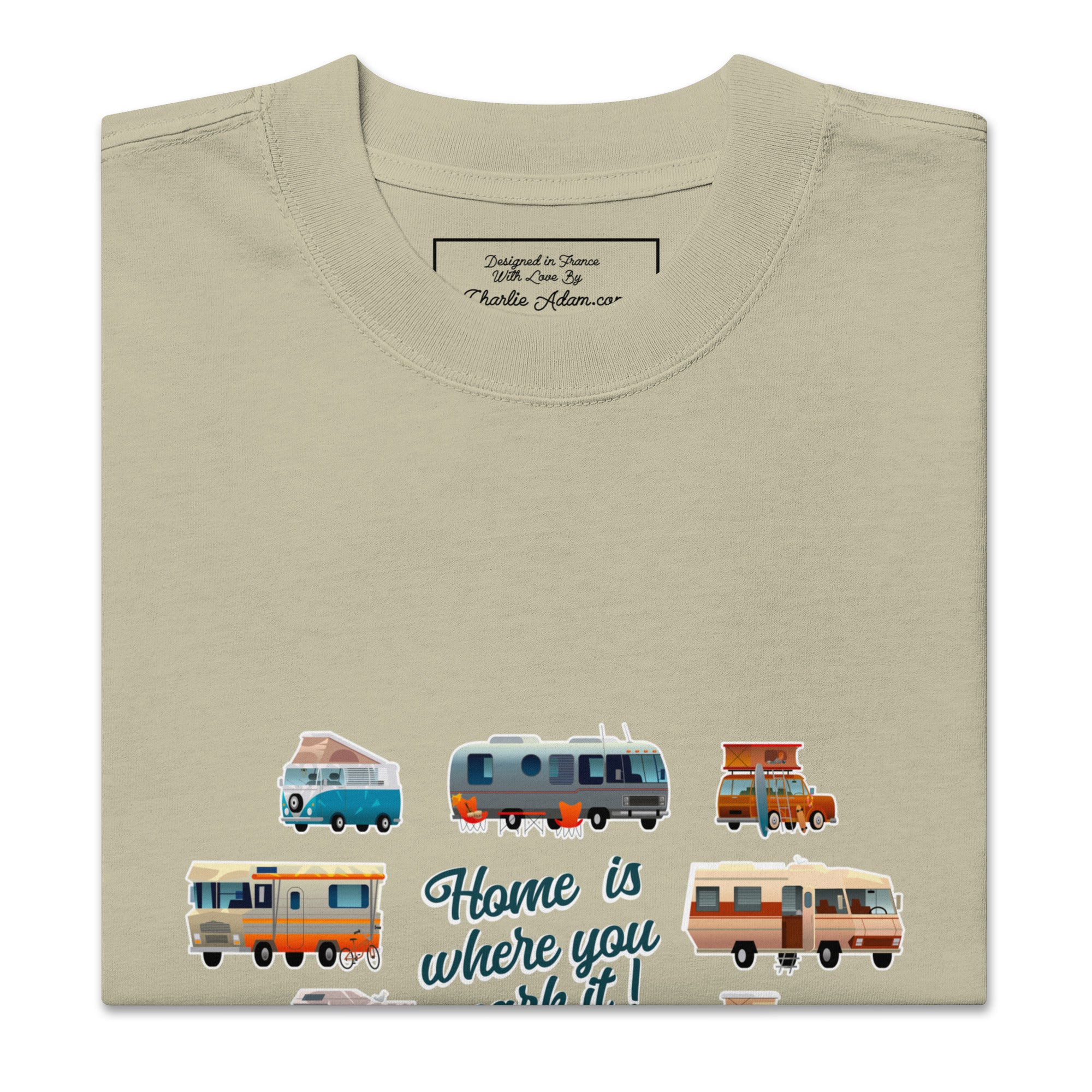 T-shirt oversize épais en coton Square Vintage Campers