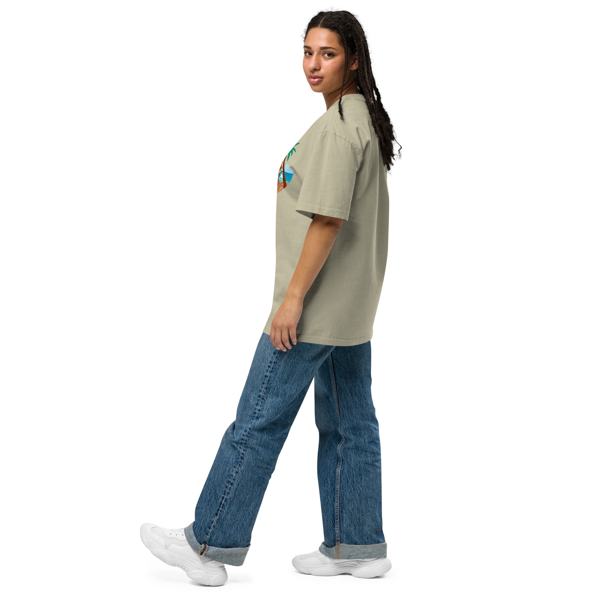 Oversized heavy blend cotton t-shirt Tiki Kombi