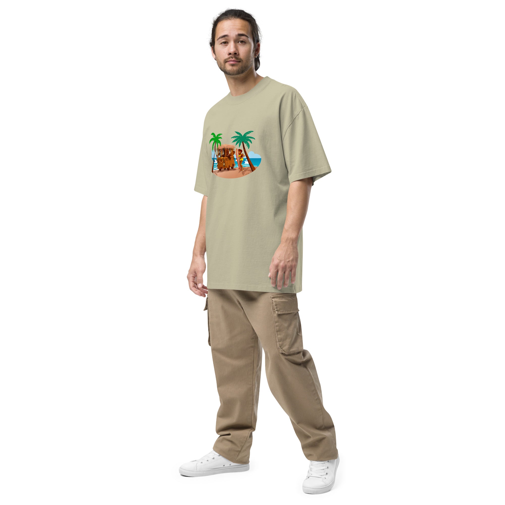 Oversized heavy blend cotton t-shirt Tiki Kombi