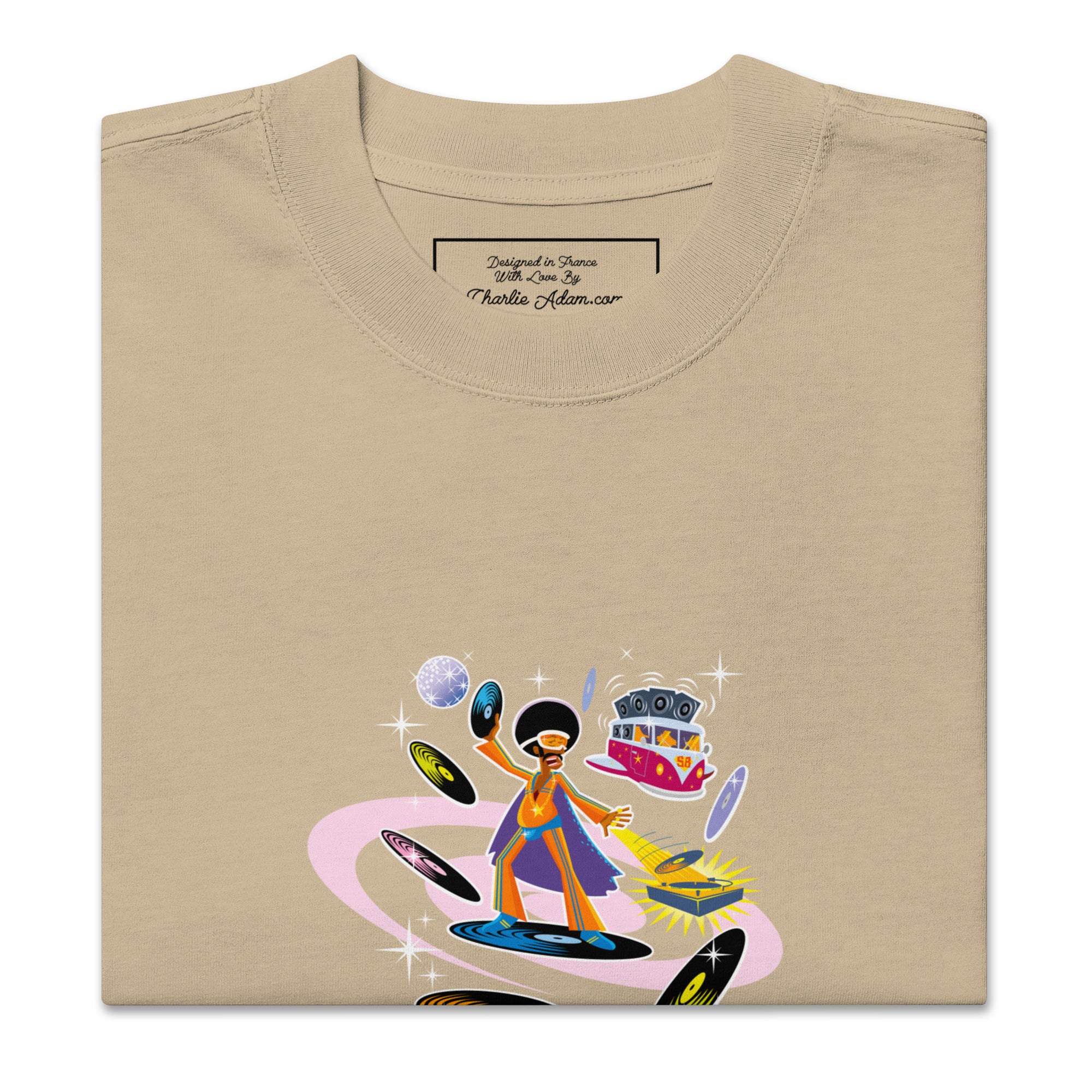 T-shirt oversize épais en cotton Superboogieman (face & dos)