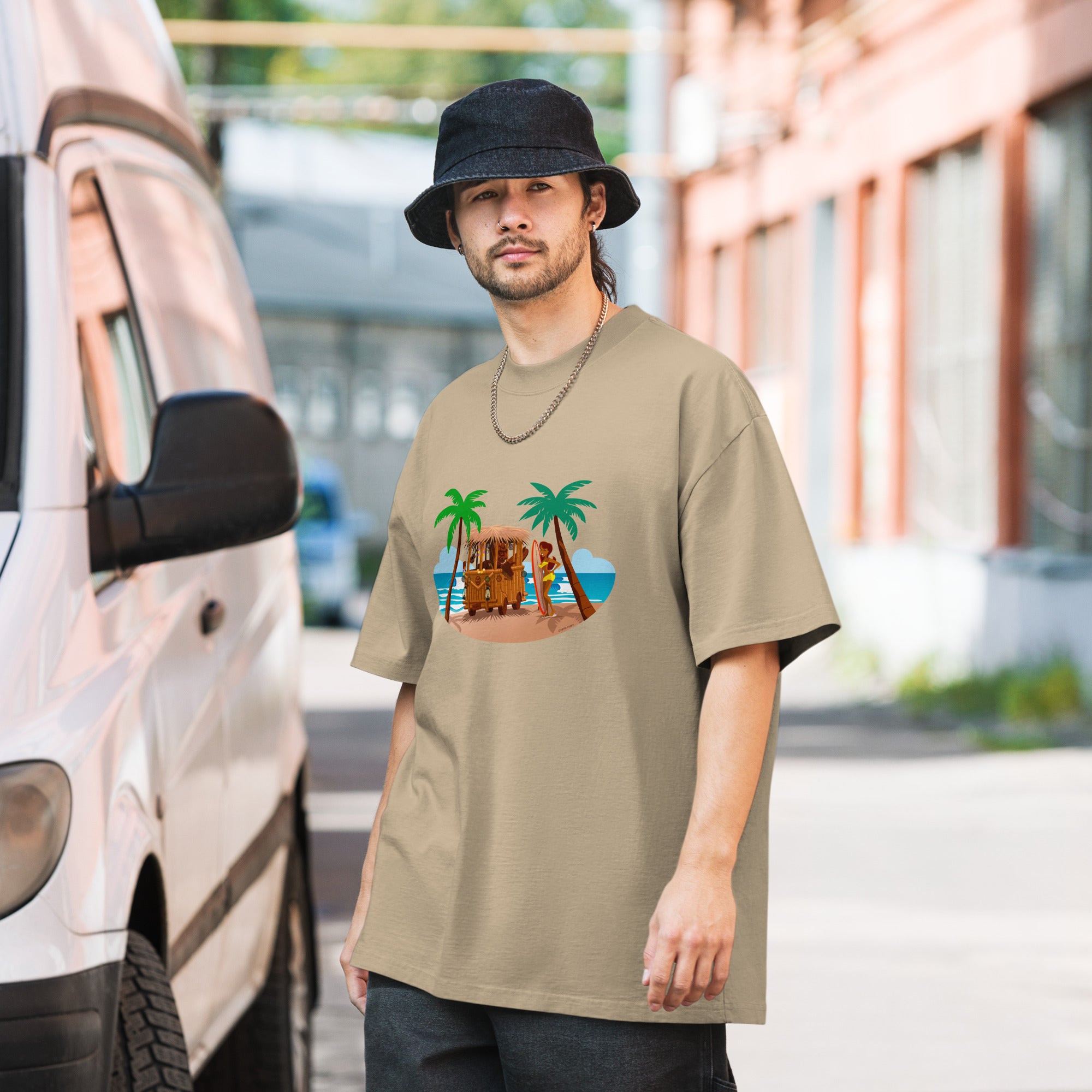Oversized heavy blend cotton t-shirt Tiki Kombi