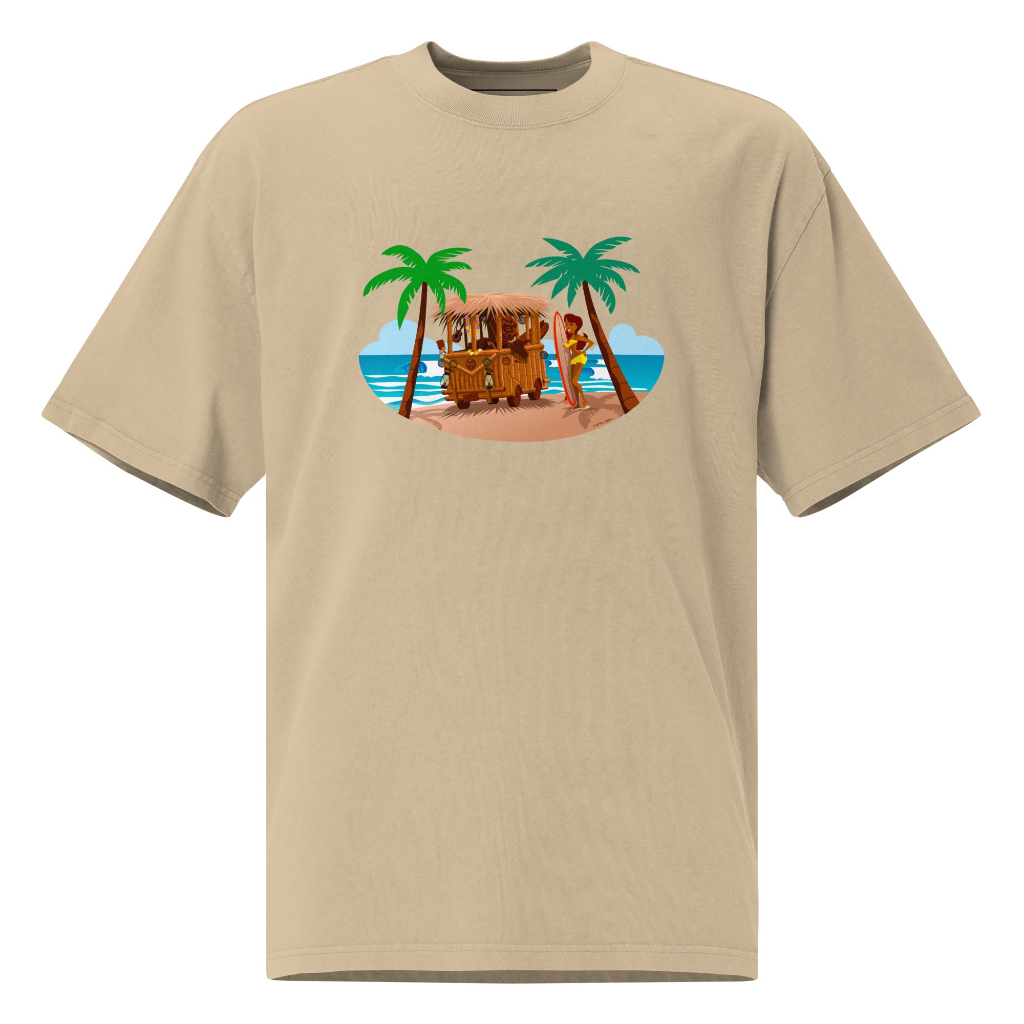 Oversized heavy blend cotton t-shirt Tiki Kombi