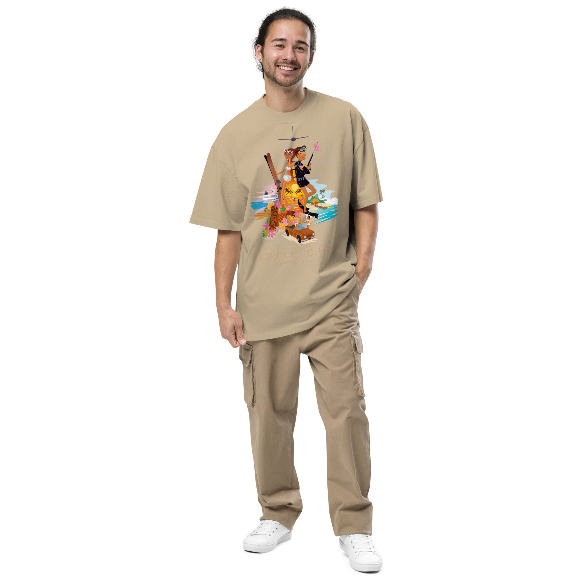 Oversized heavy blend cotton t-shirt License To Chill Vamos a la Playa