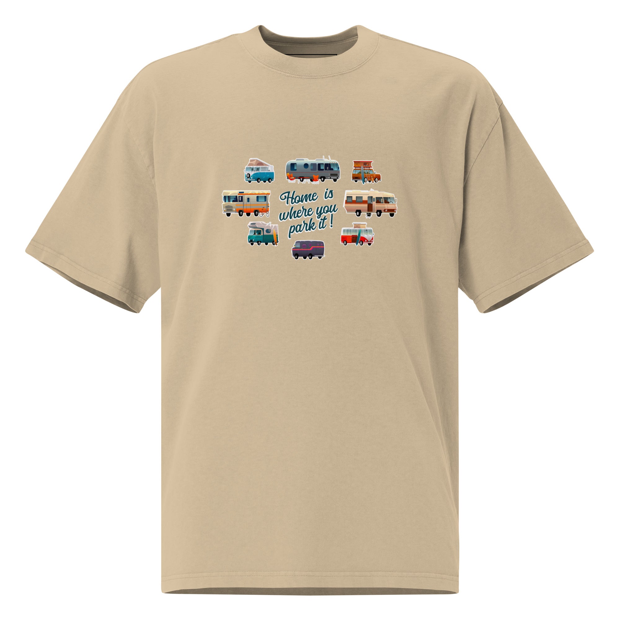 T-shirt oversize épais en coton Square Vintage Campers