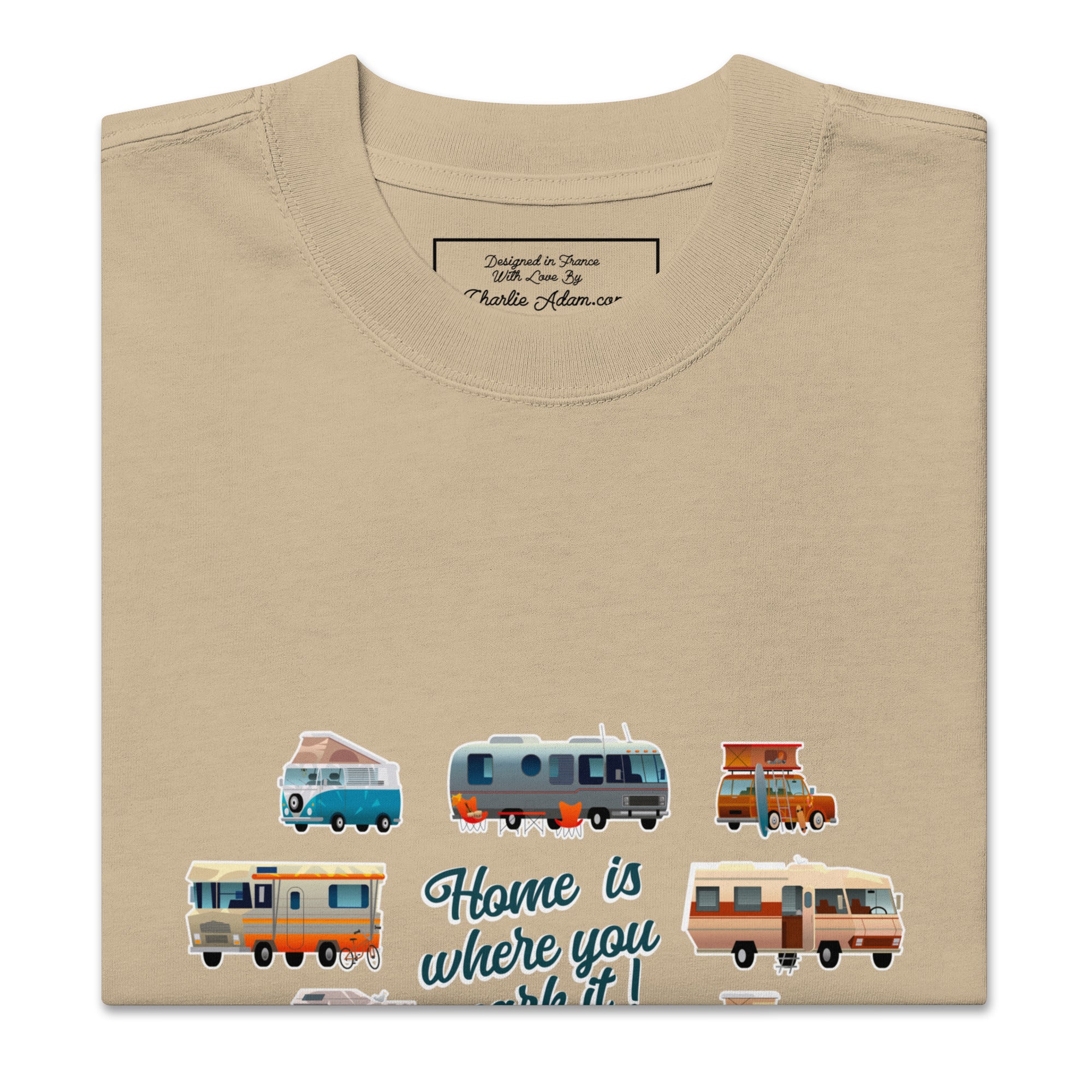 T-shirt oversize épais en coton Square Vintage Campers