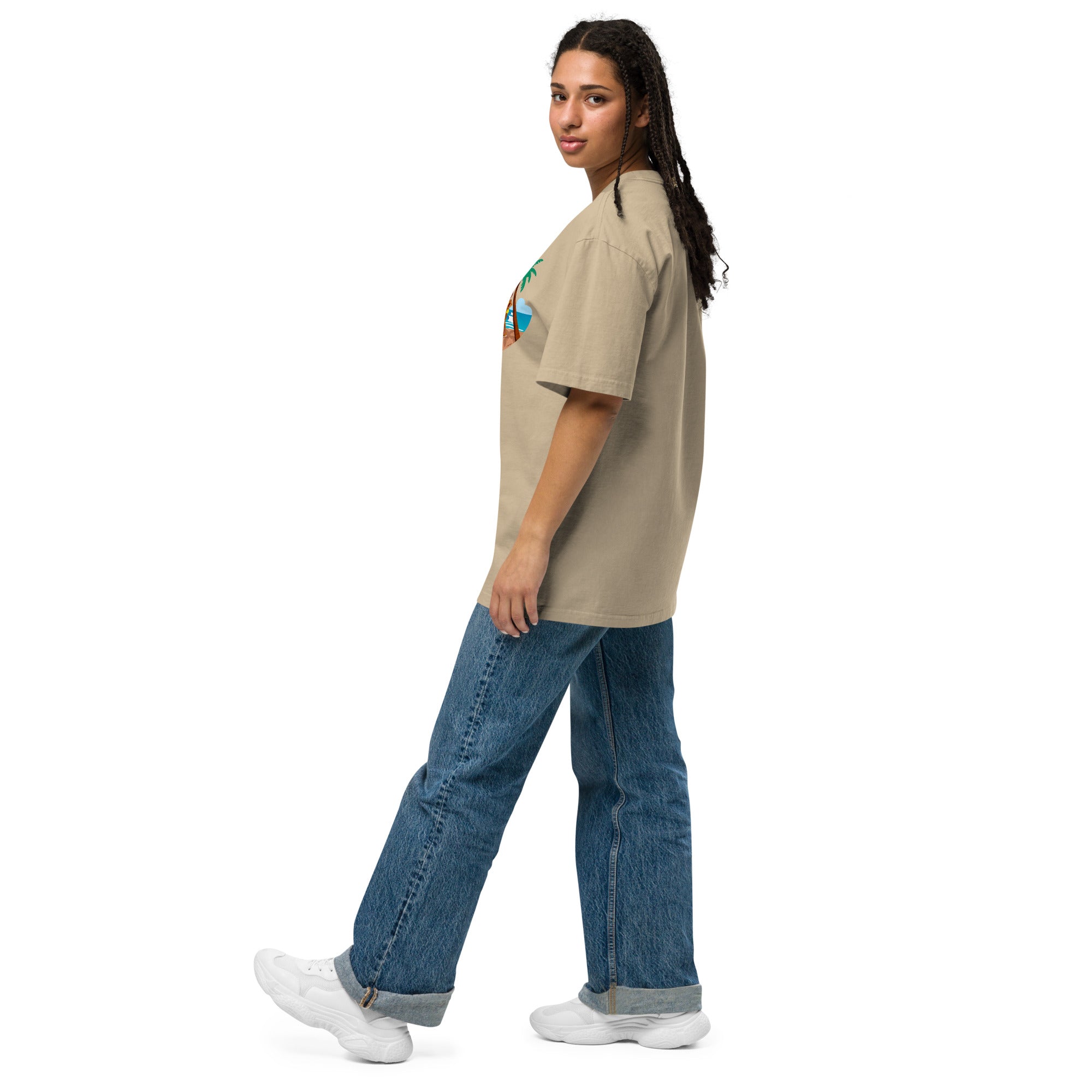 Oversized heavy blend cotton t-shirt Tiki Kombi
