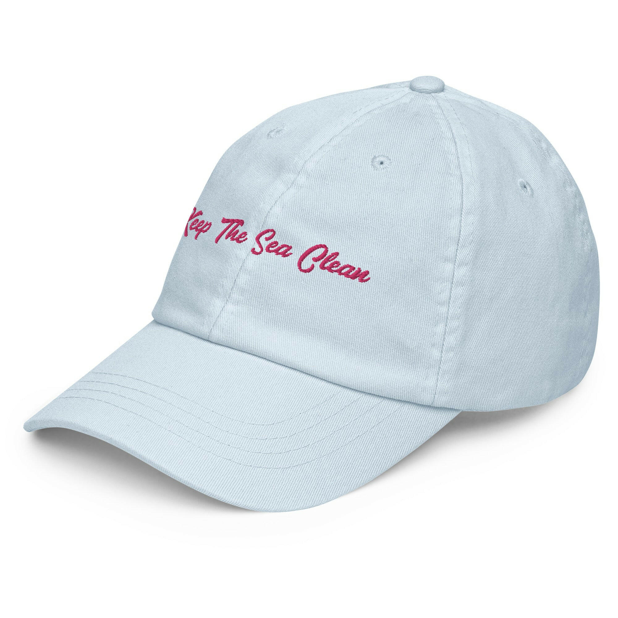 Pastel Baseball Cap Keep The Sea Clean Flamingo