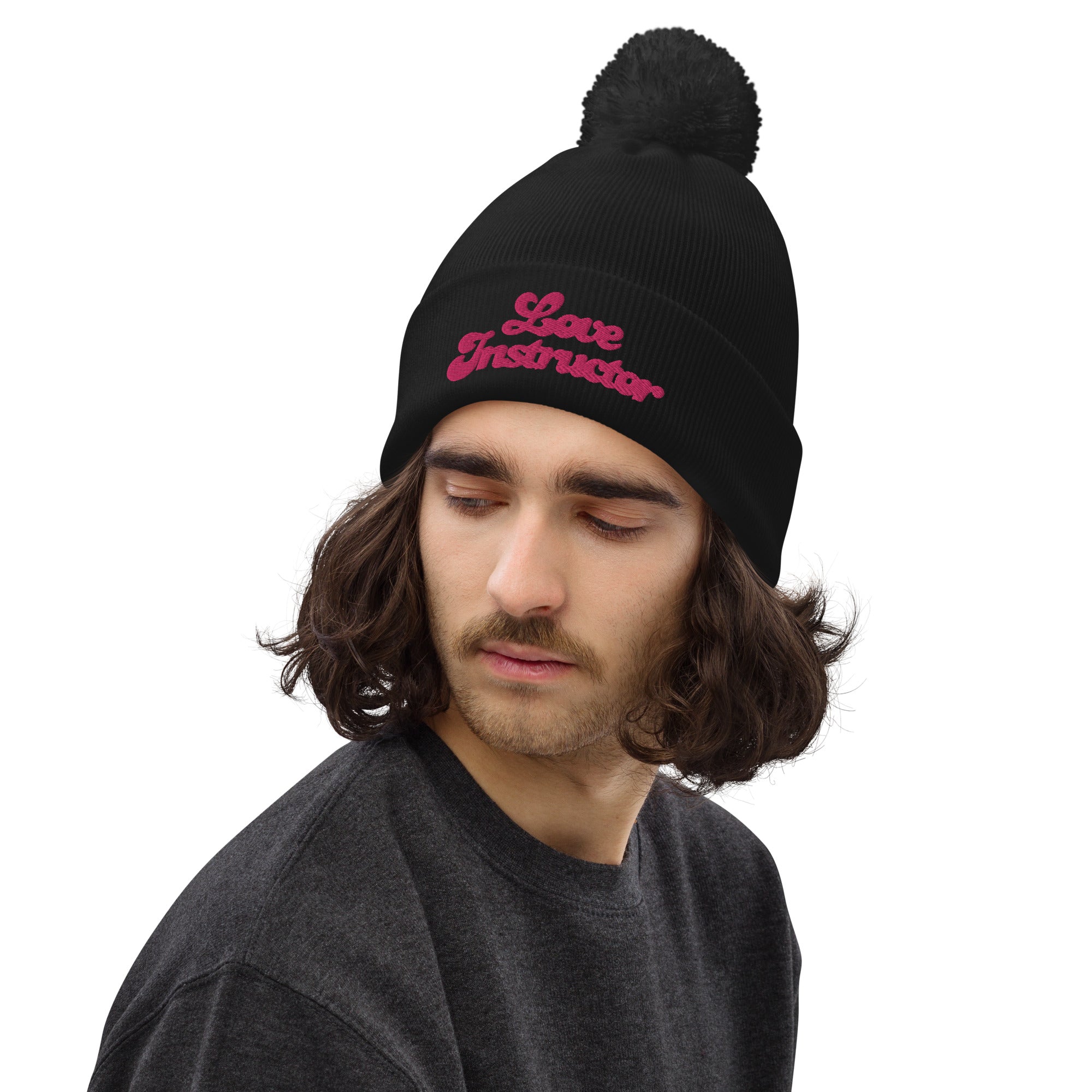Pom pom beanie Love Instructor Flamingo