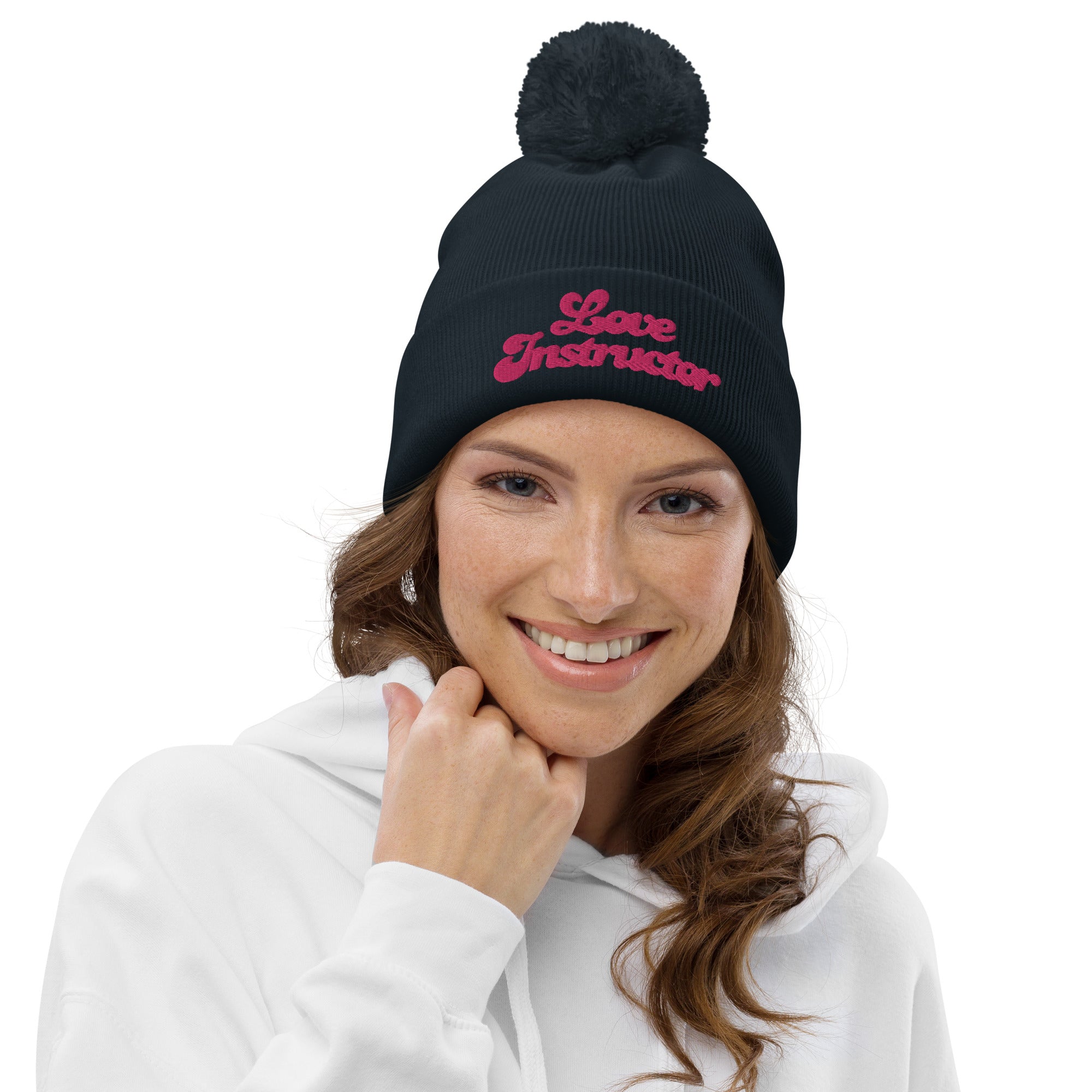 Pom pom beanie Love Instructor Flamingo