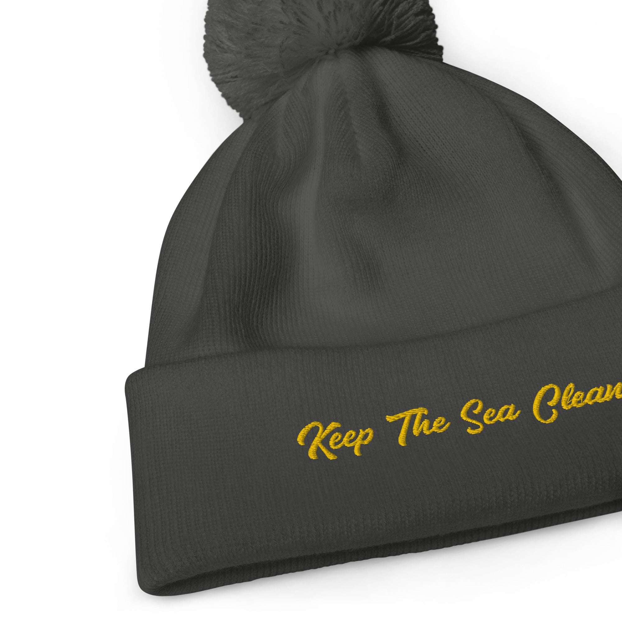 Bonnet à pompon Keep The Sea Clean Gold