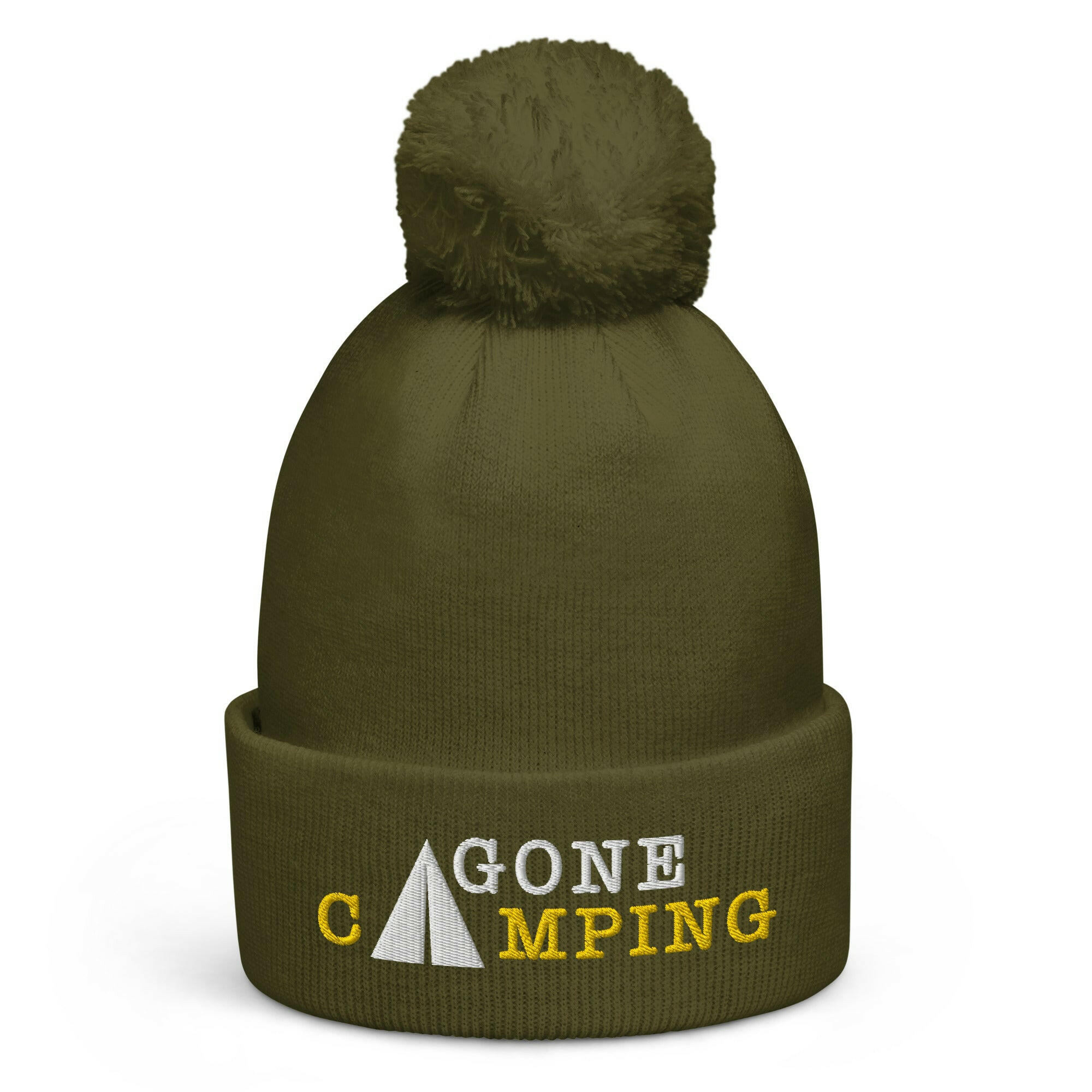 Bonnet à pompon Gone Camping White/Gold