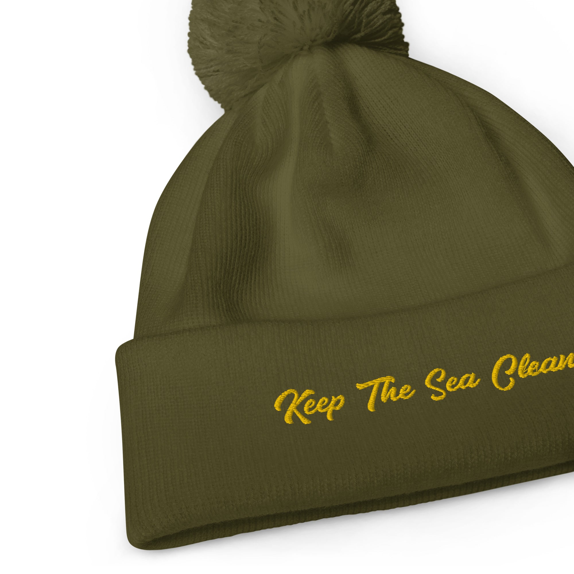 Bonnet à pompon Keep The Sea Clean Gold