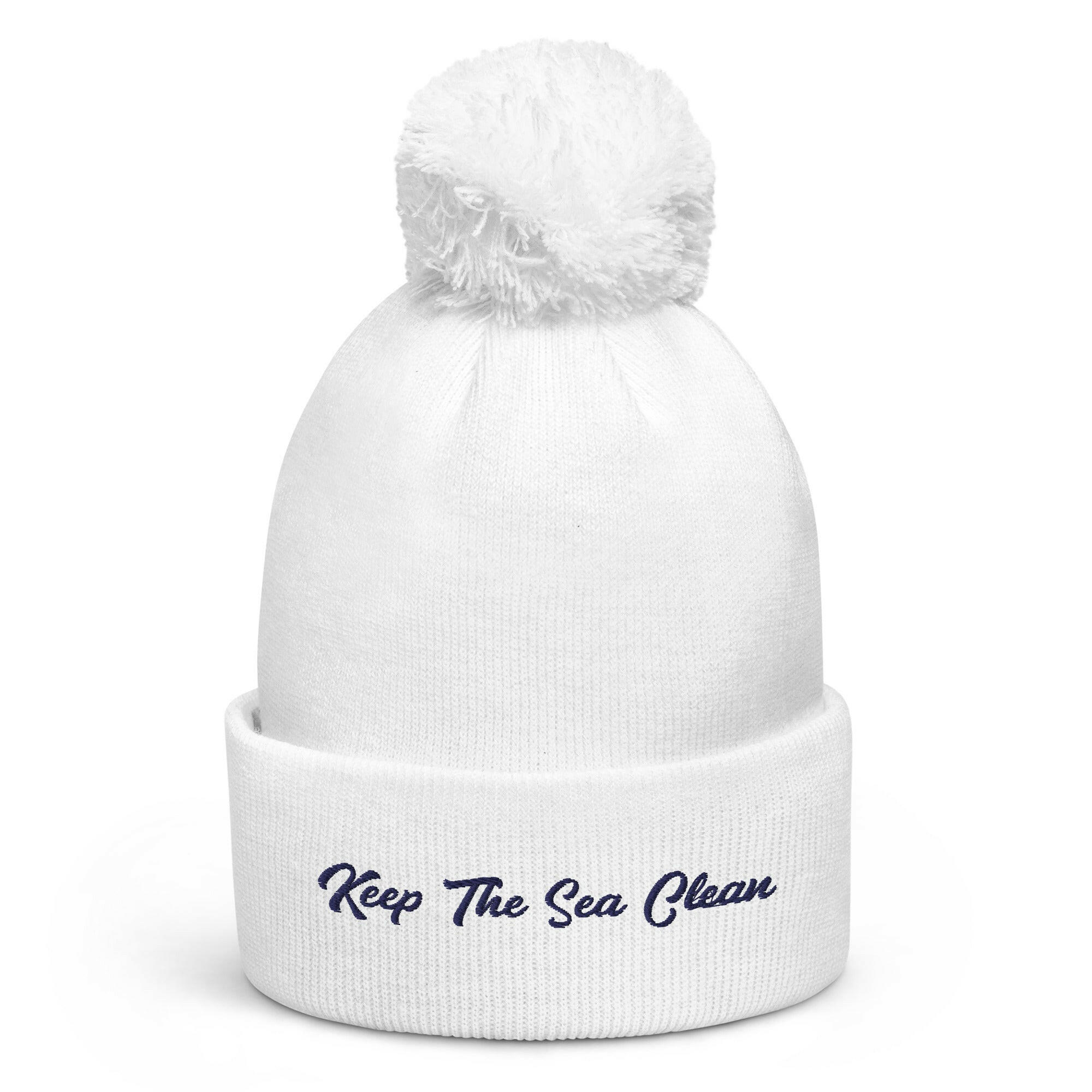 Bonnet à pompon Keep The Sea Clean Navy
