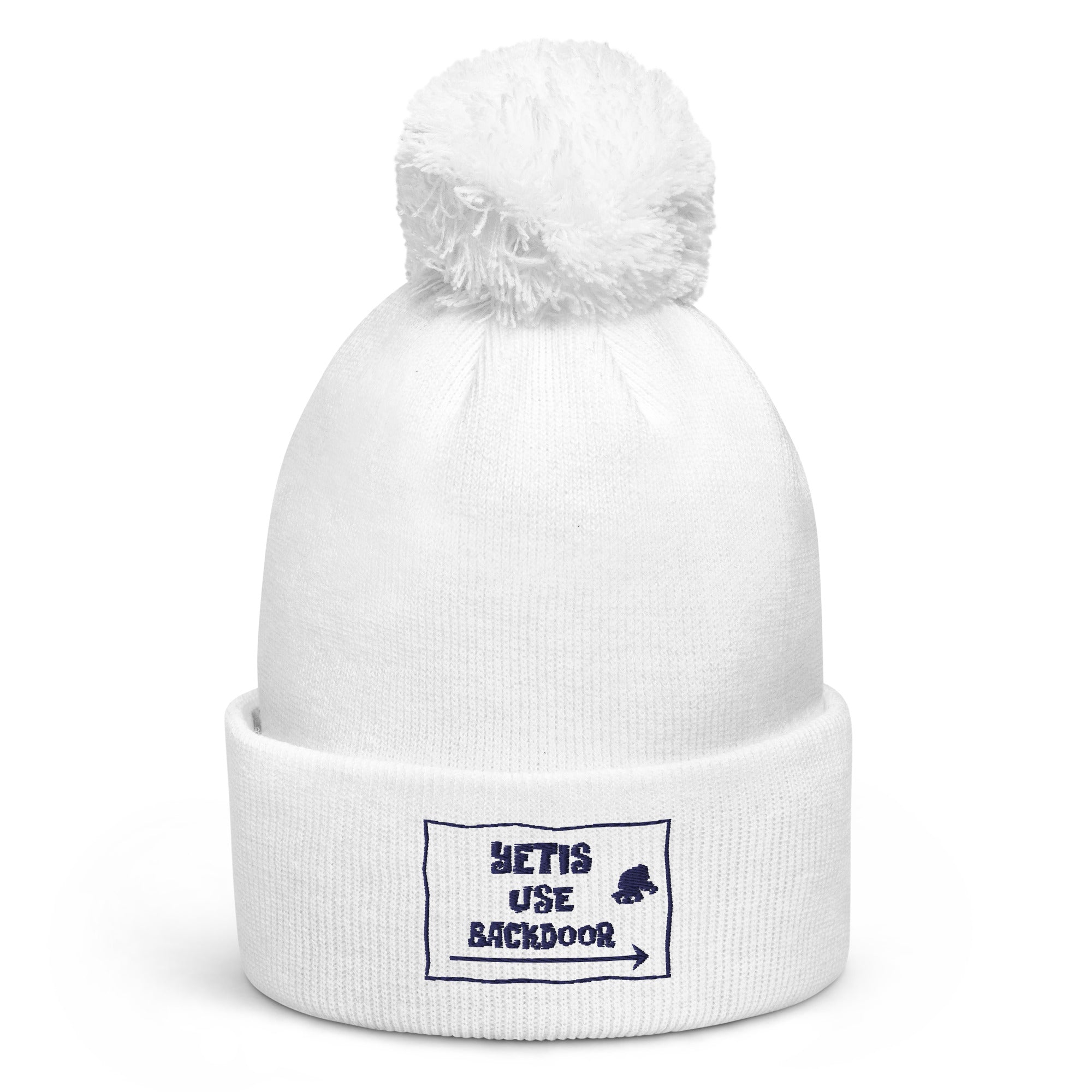 Bonnet à pompon Yetis use backdoor Navy
