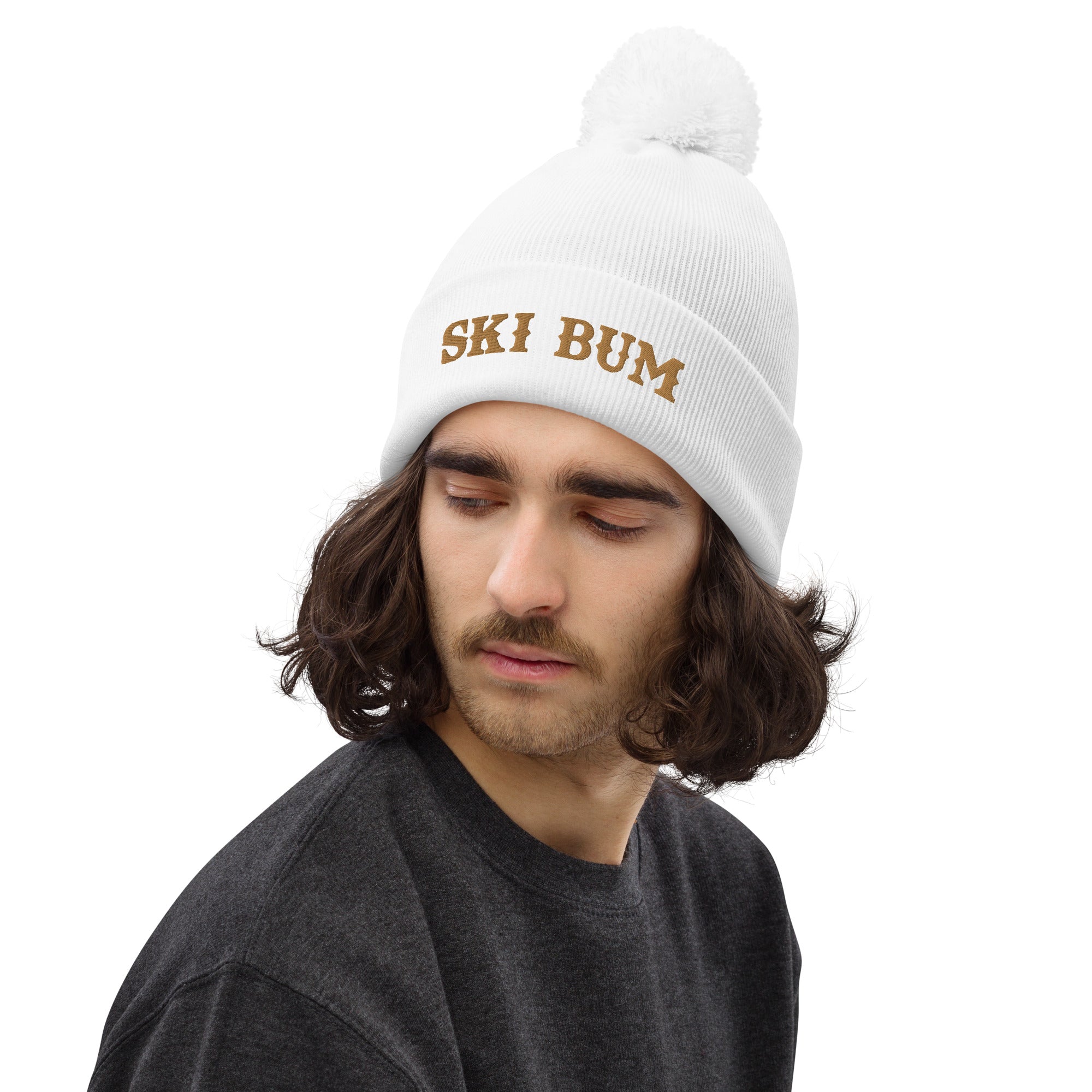 Bonnet à pompon Ski Bum Old Gold