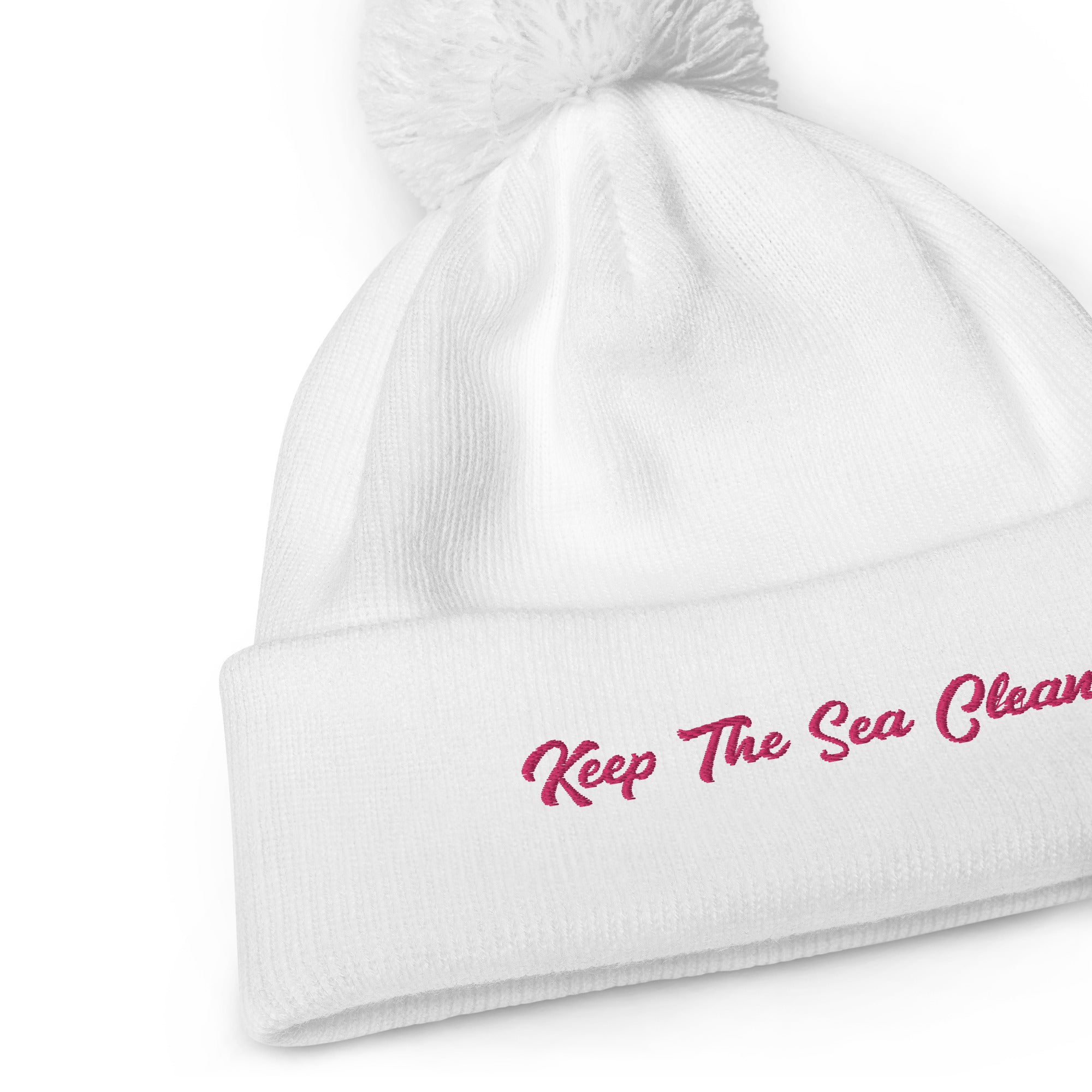 Bonnet à pompon Keep The Sea Clean Flamingo