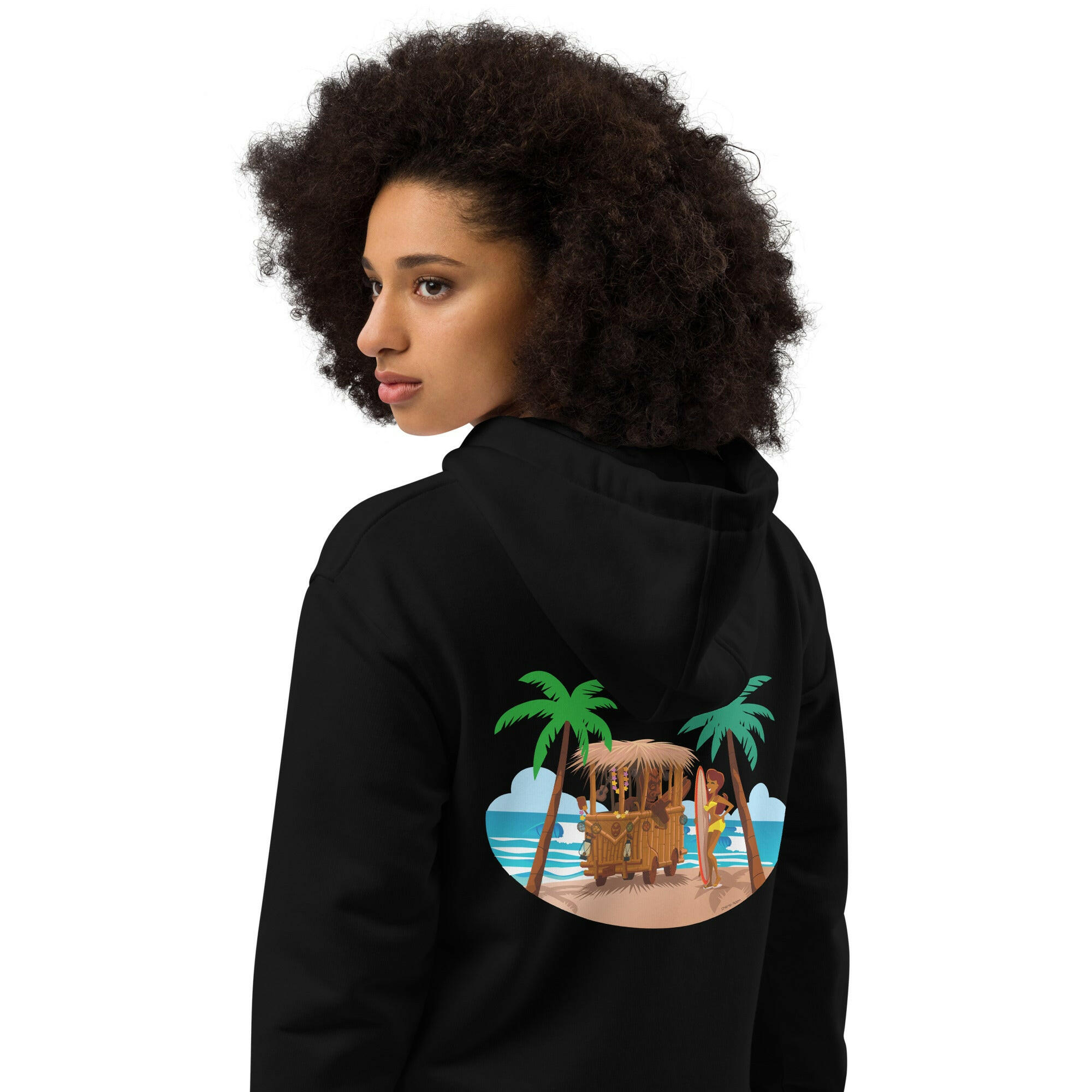 Premium eco hoodie Tiki Kombi (front & back)