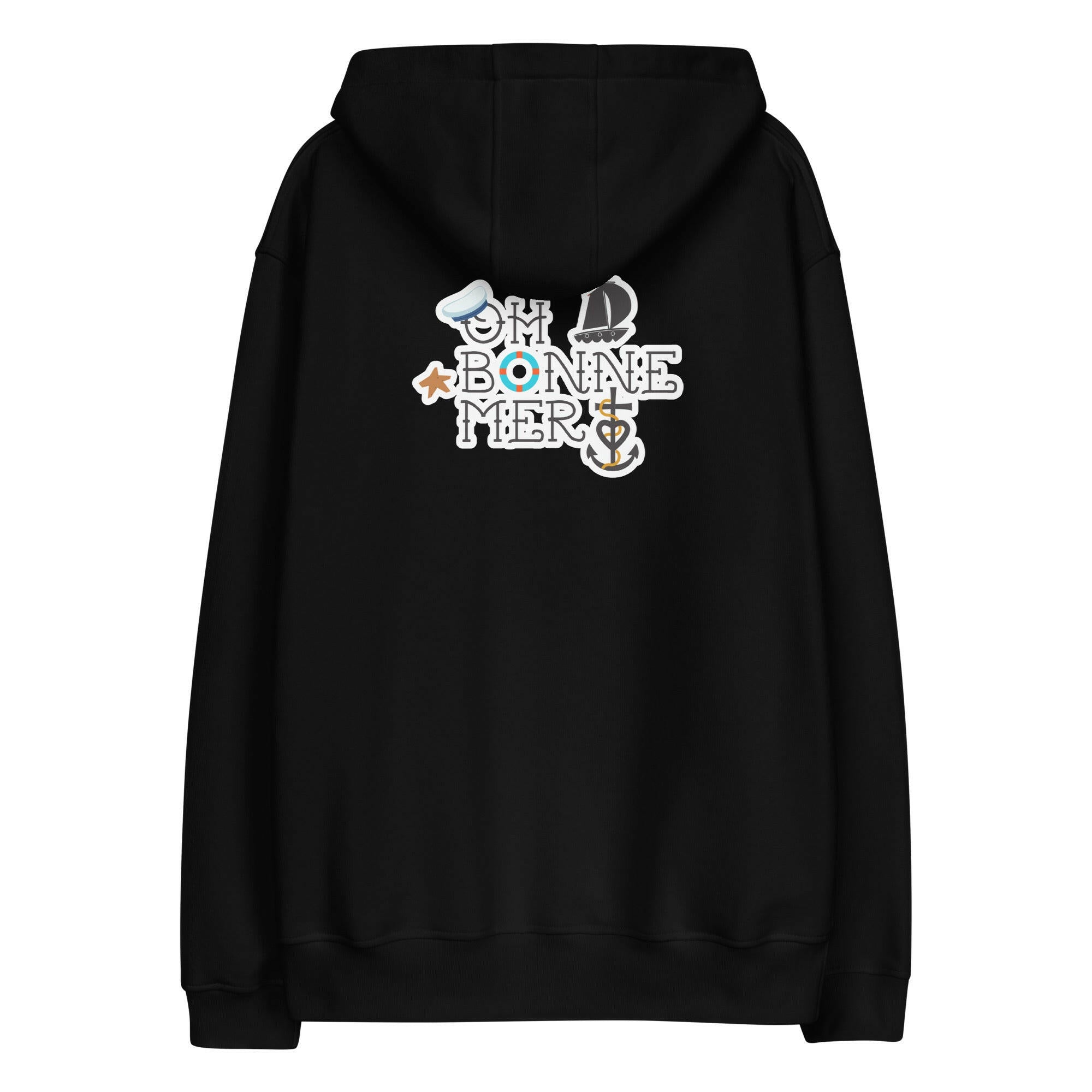 Sweat à capuche premium écologique Oh Bonne Mer 3 grand motif dans le dos