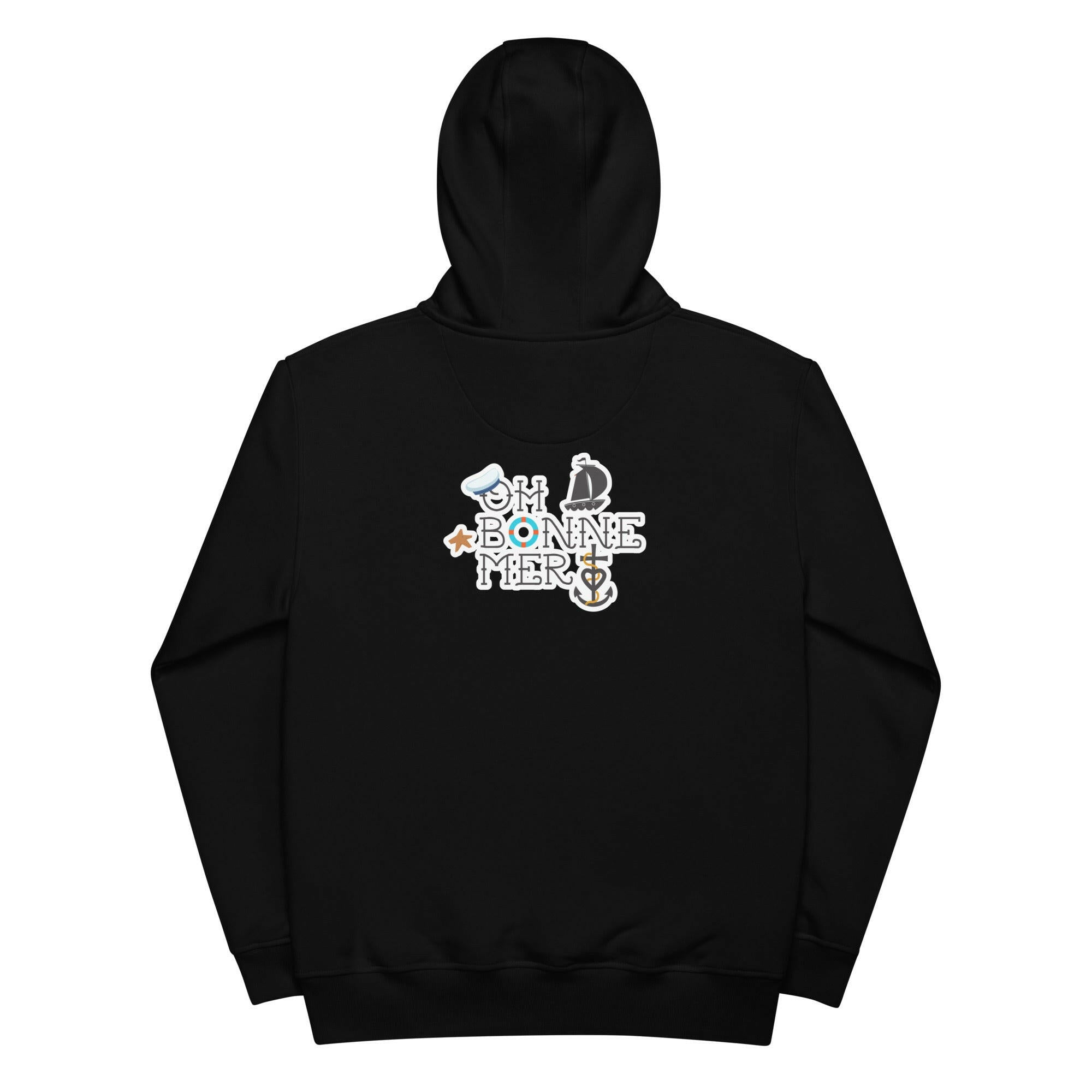 Sweat à capuche premium écologique Oh Bonne Mer 3 grand motif dans le dos