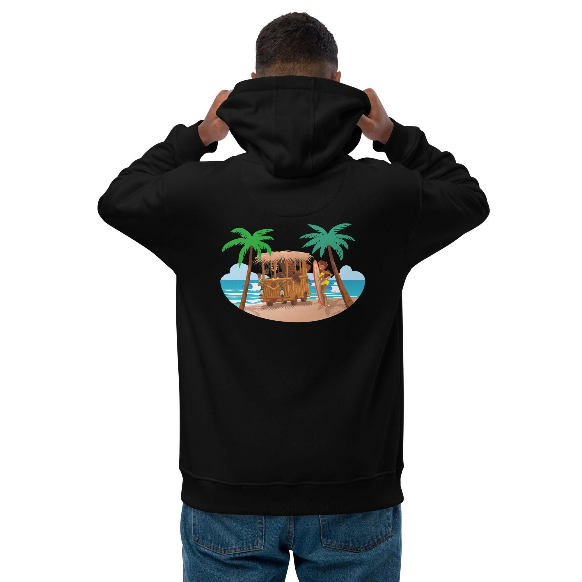 Premium eco hoodie Tiki Kombi (front & back)