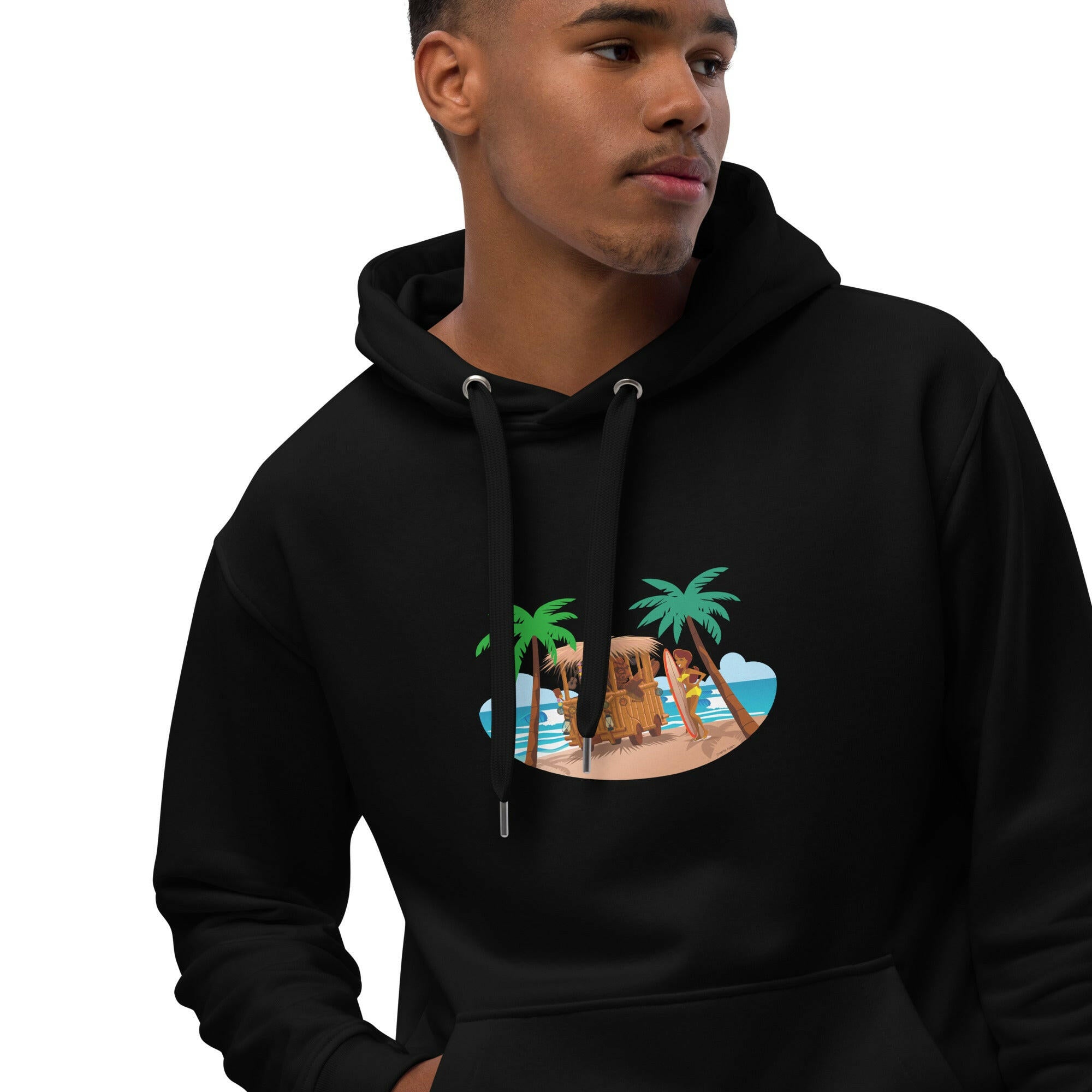 Premium eco hoodie Tiki Kombi (front & back)