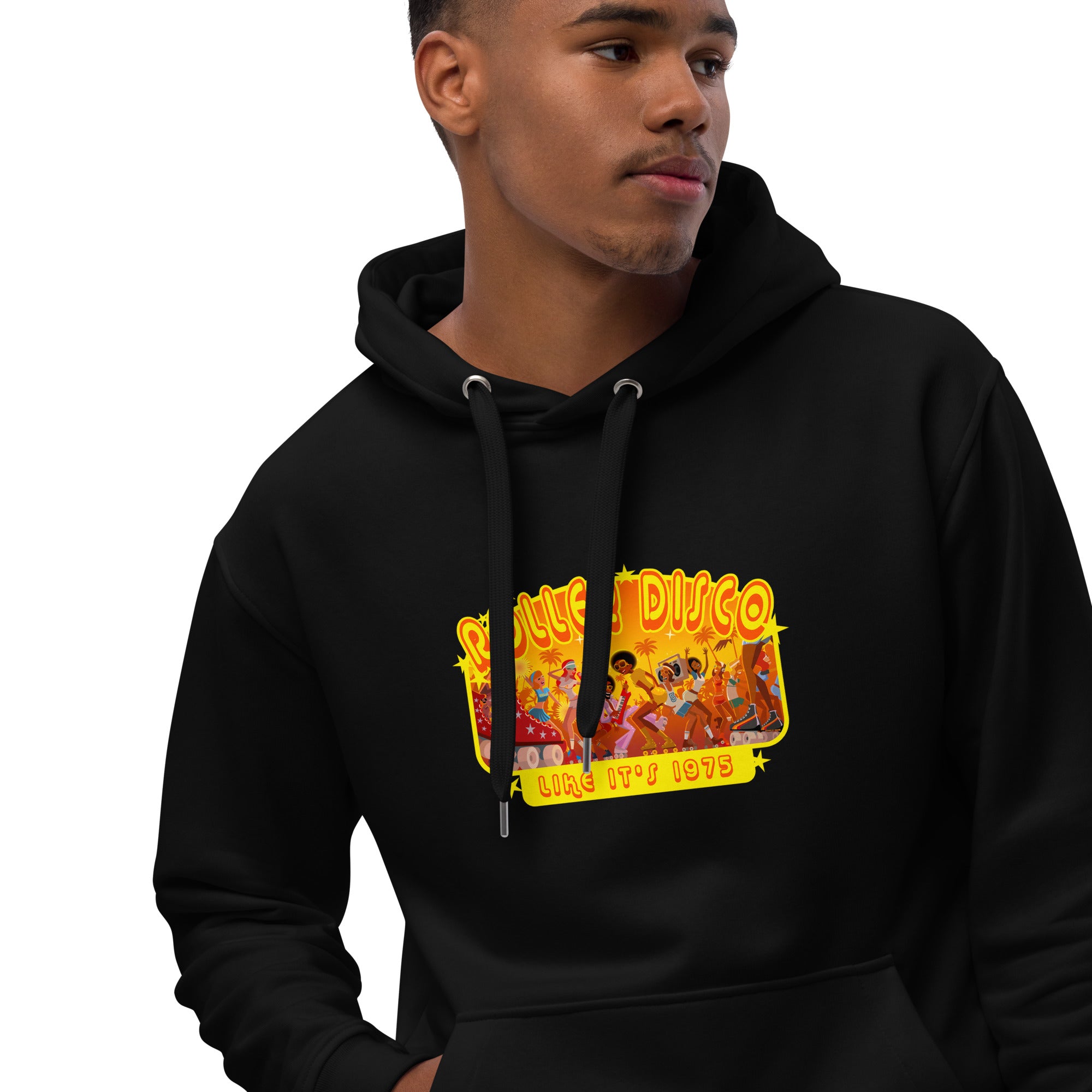 Sweat à capuche premium écologique Roller Disco 1975
