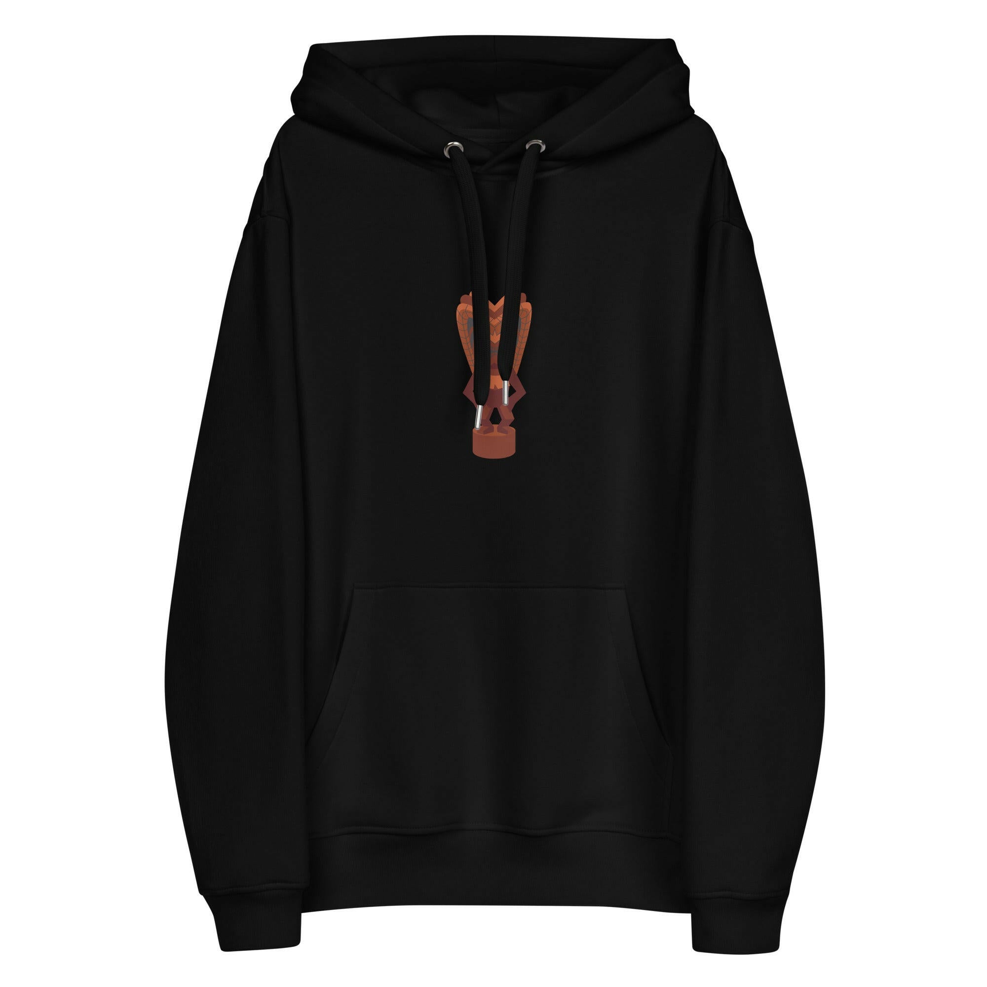 Sweat à capuche premium écologique Ku Tiki God (face) + Tiki Gods (dos)
