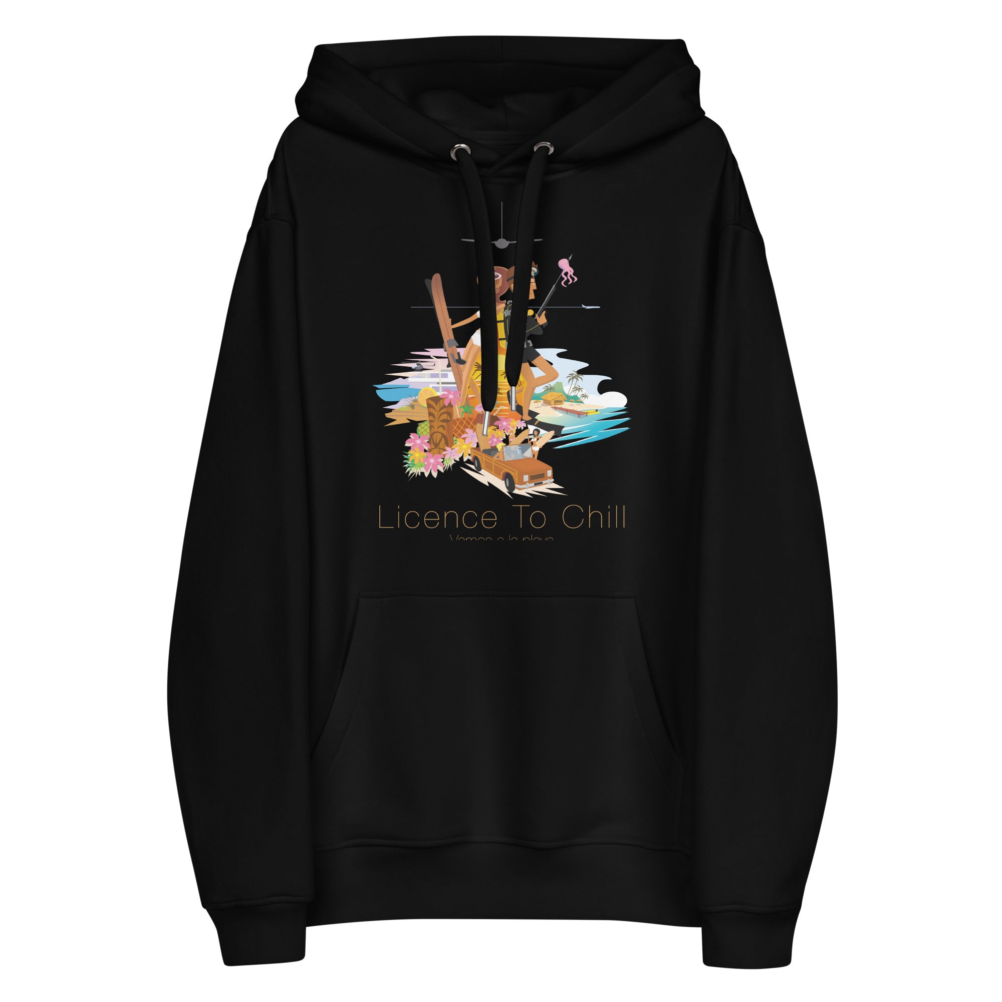 Sweat à capuche premium écologique License to Chill Vamos a la Playa