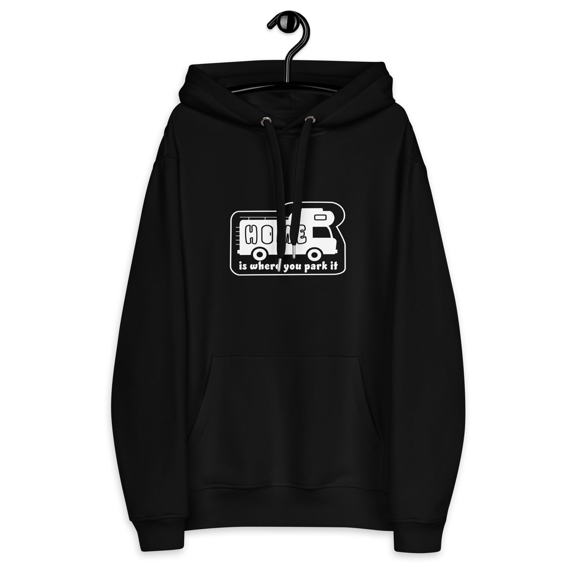 Premium eco hoodie Vintage Campers: Home is where you park it (front & back)