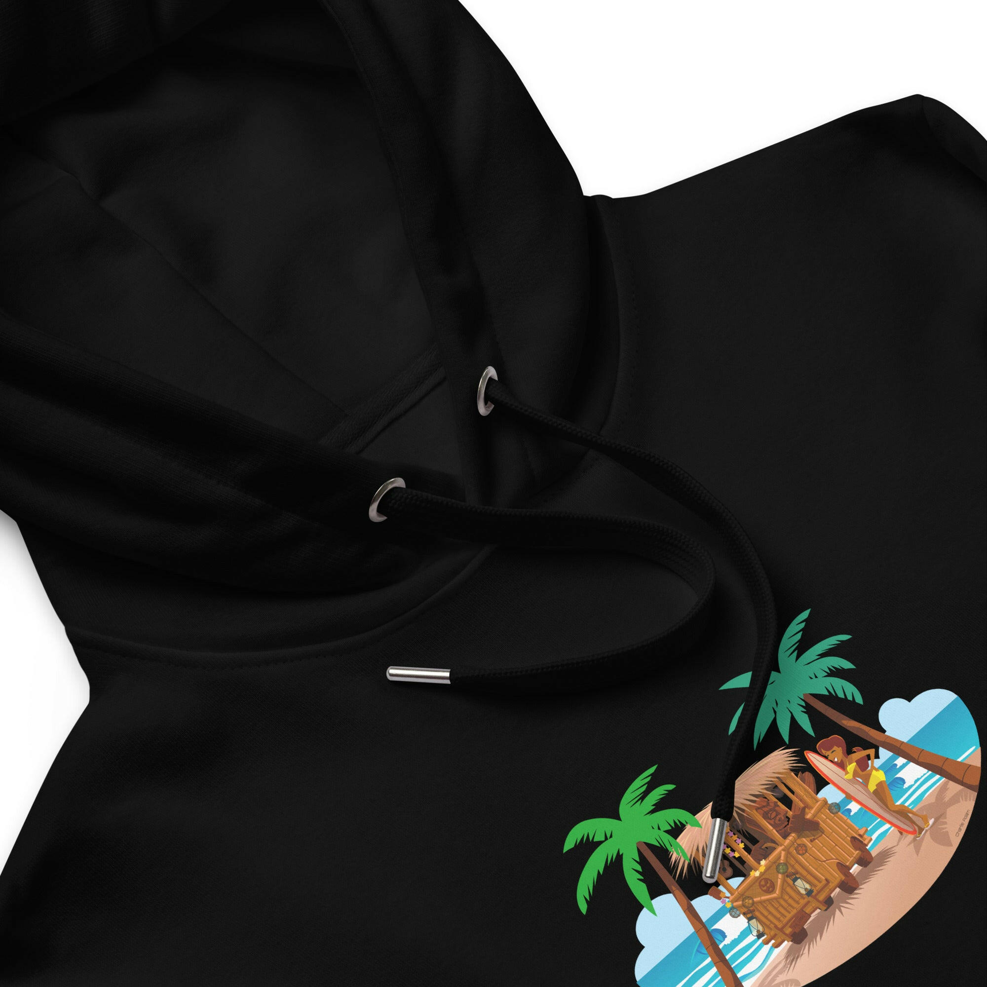 Premium eco hoodie Tiki Kombi (front & back)