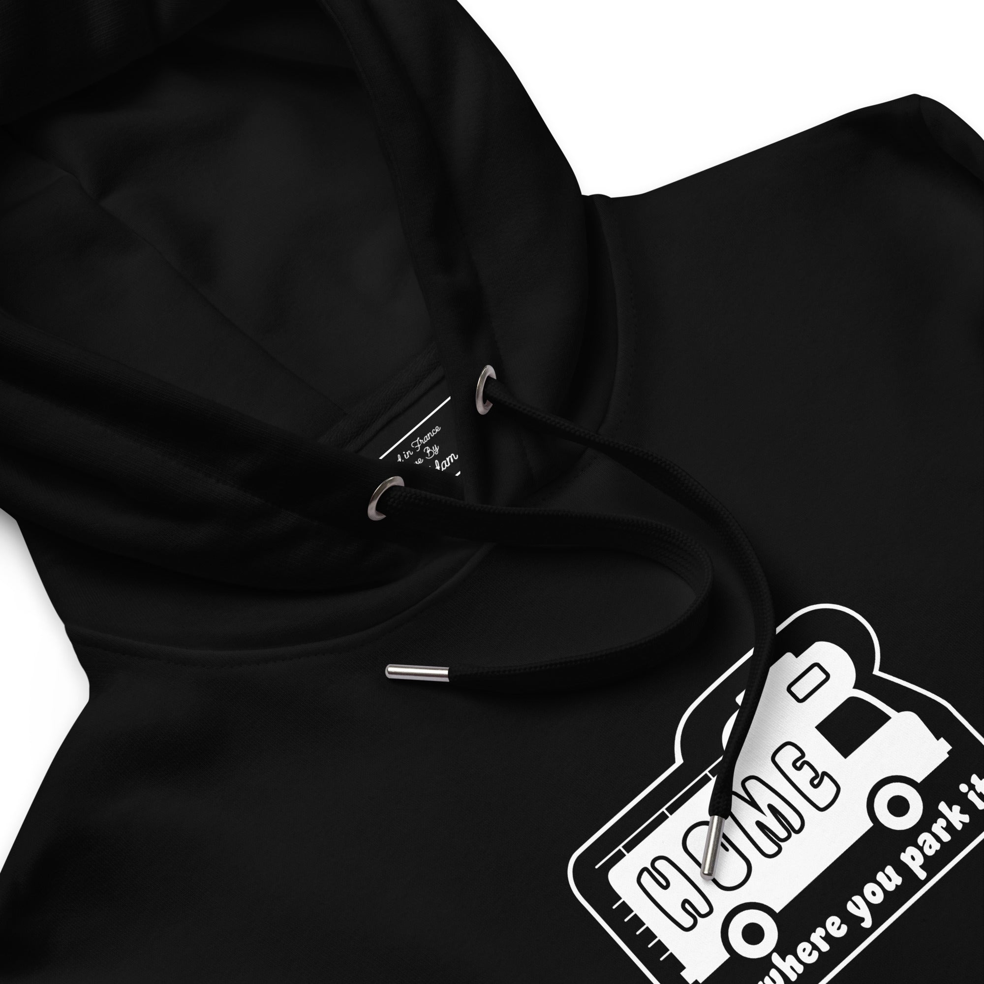 Premium eco hoodie Vintage Campers: Home is where you park it (front & back)