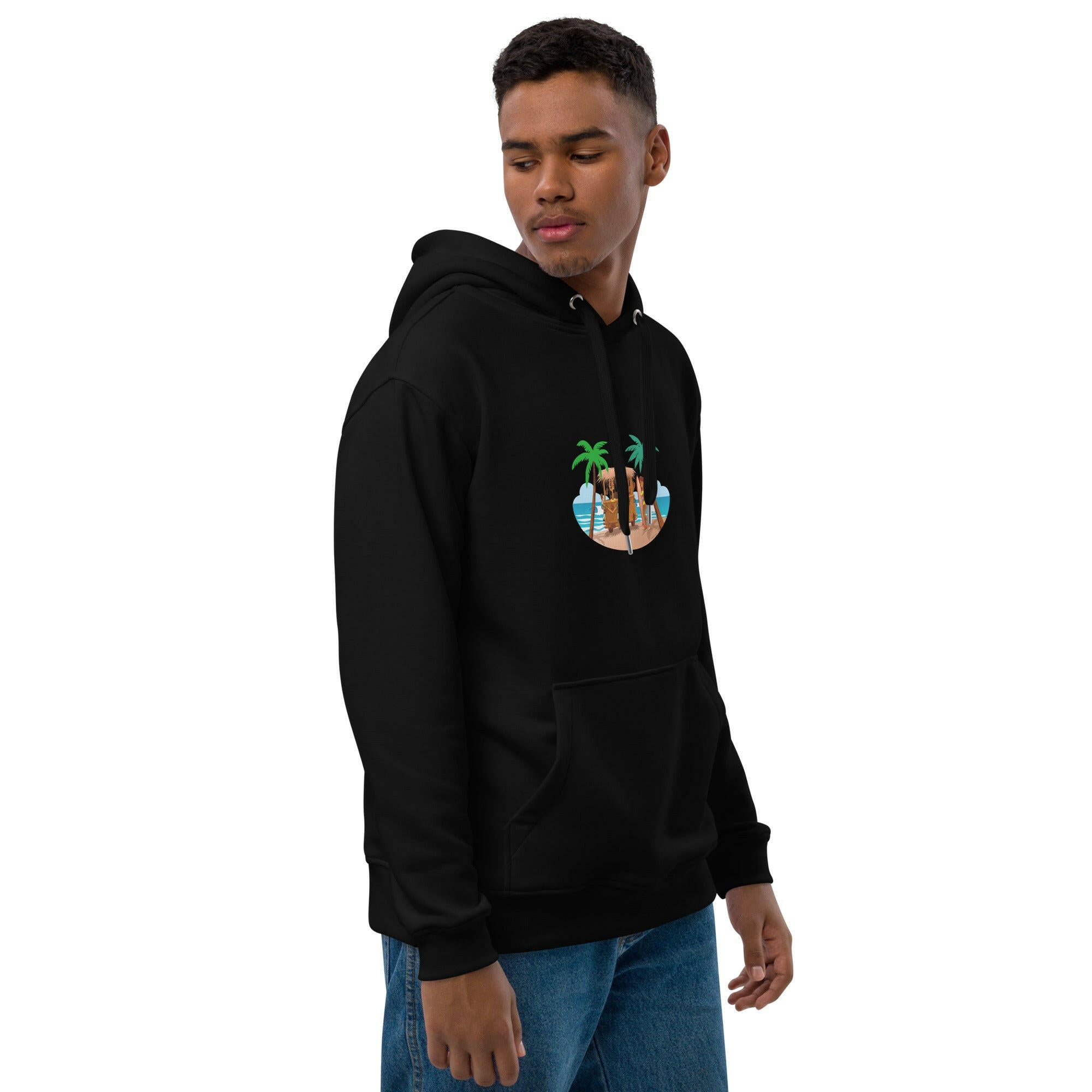 Premium eco hoodie Tiki Kombi (front & back)