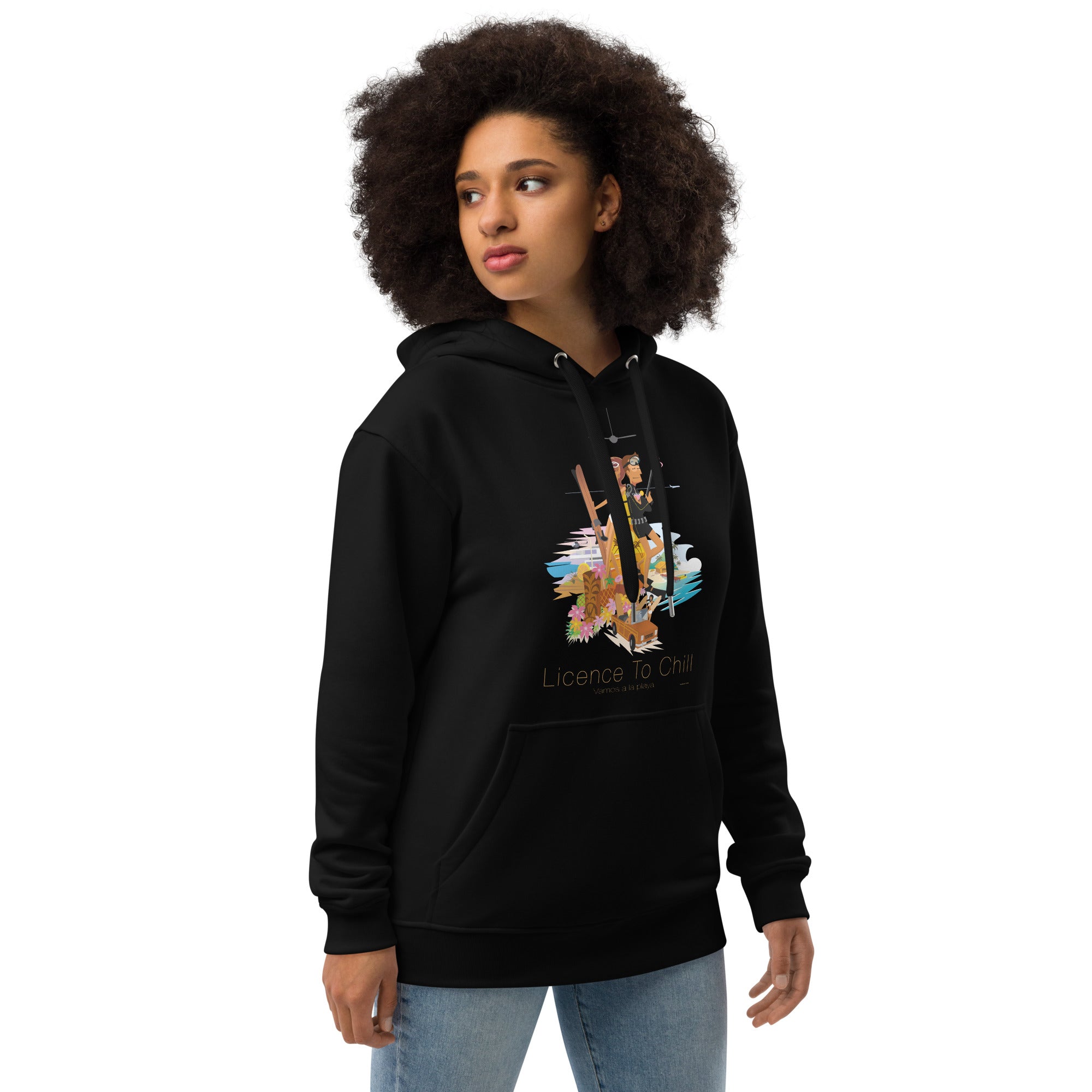 Sweat à capuche premium écologique License to Chill Vamos a la Playa