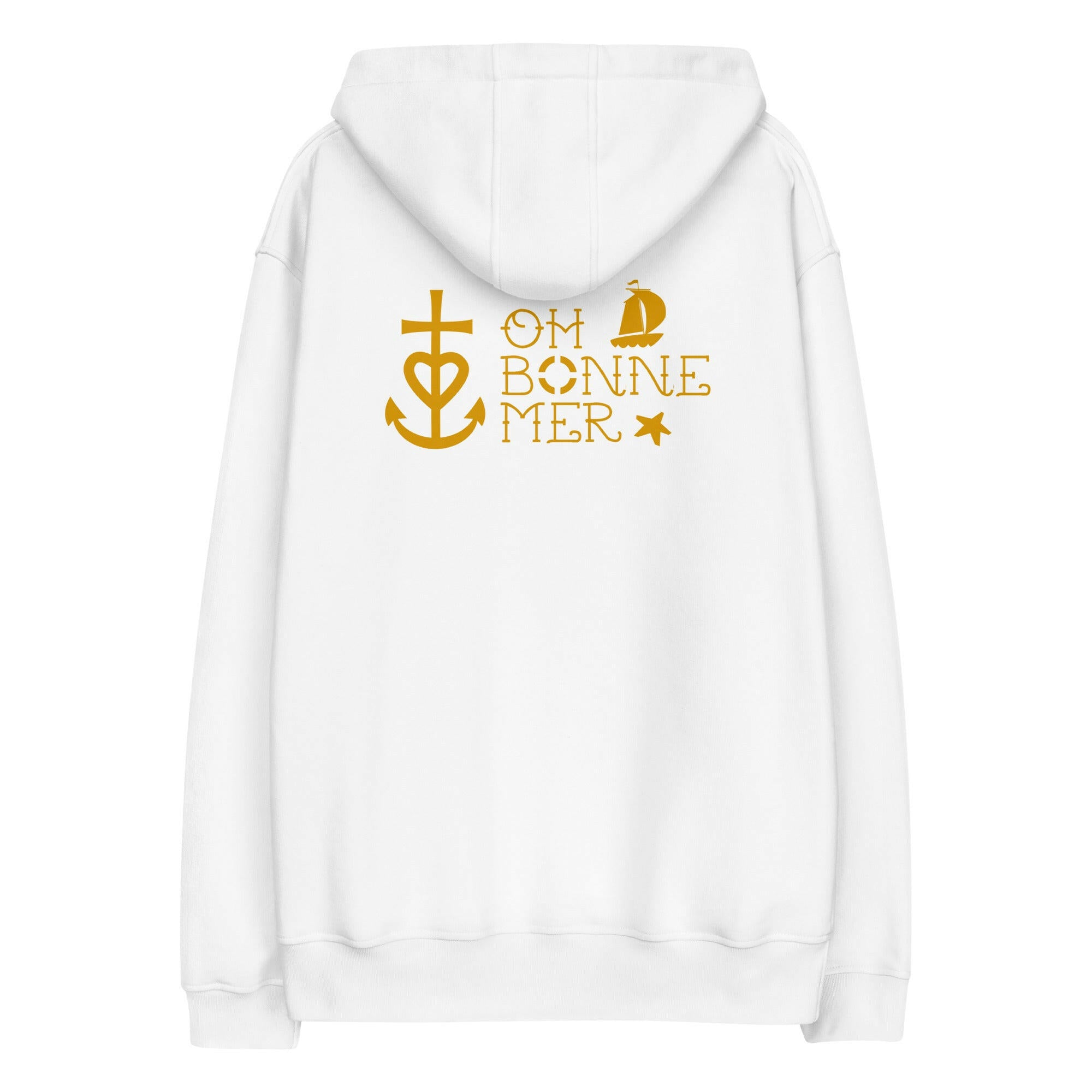 Premium eco hoodie Oh Bonne Mer 2 large pattern printed on back