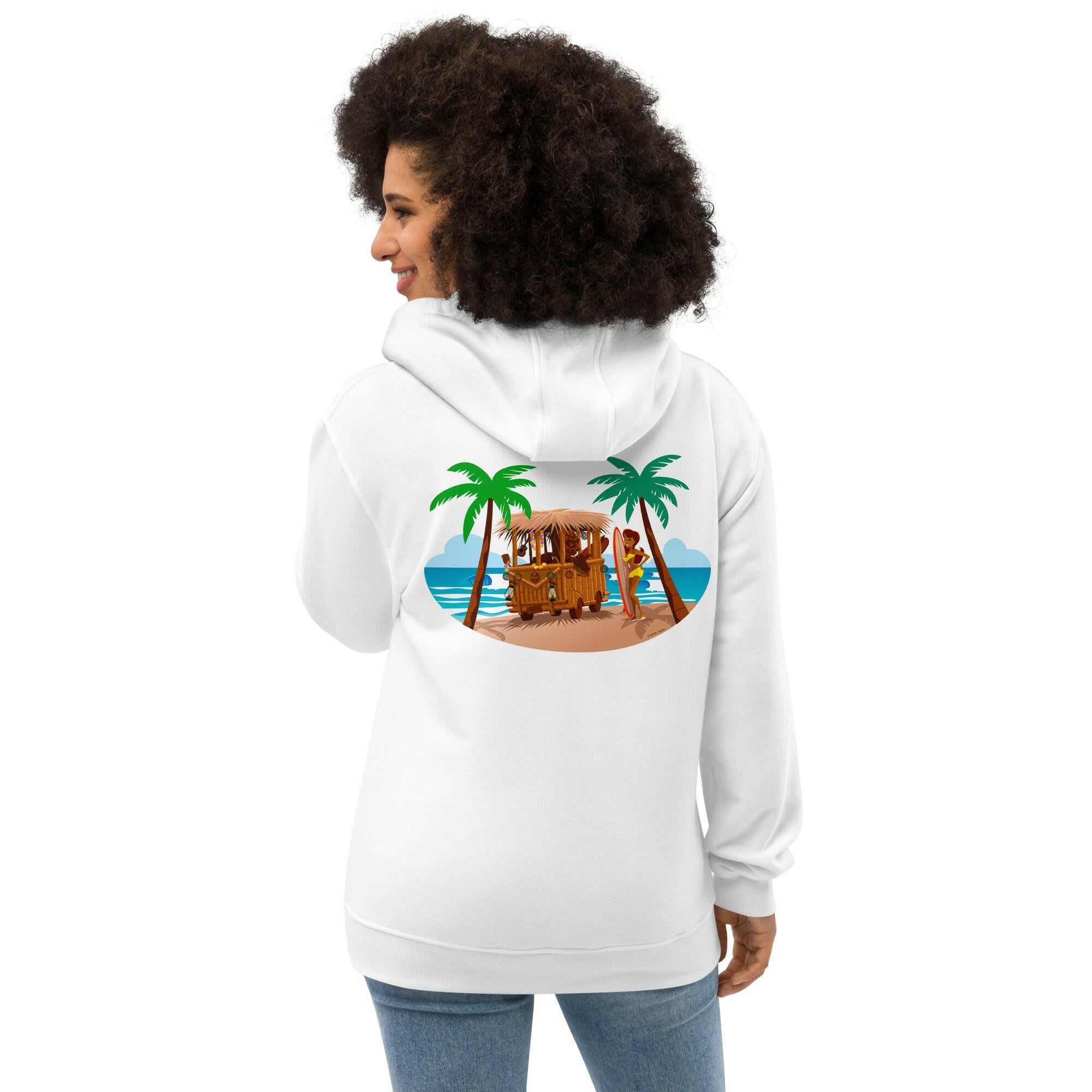 Premium eco hoodie Tiki Kombi (front & back)