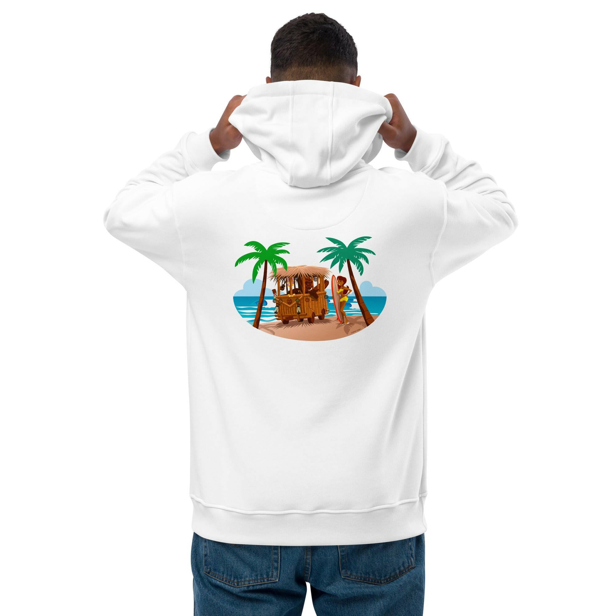 Premium eco hoodie Tiki Kombi (front & back)