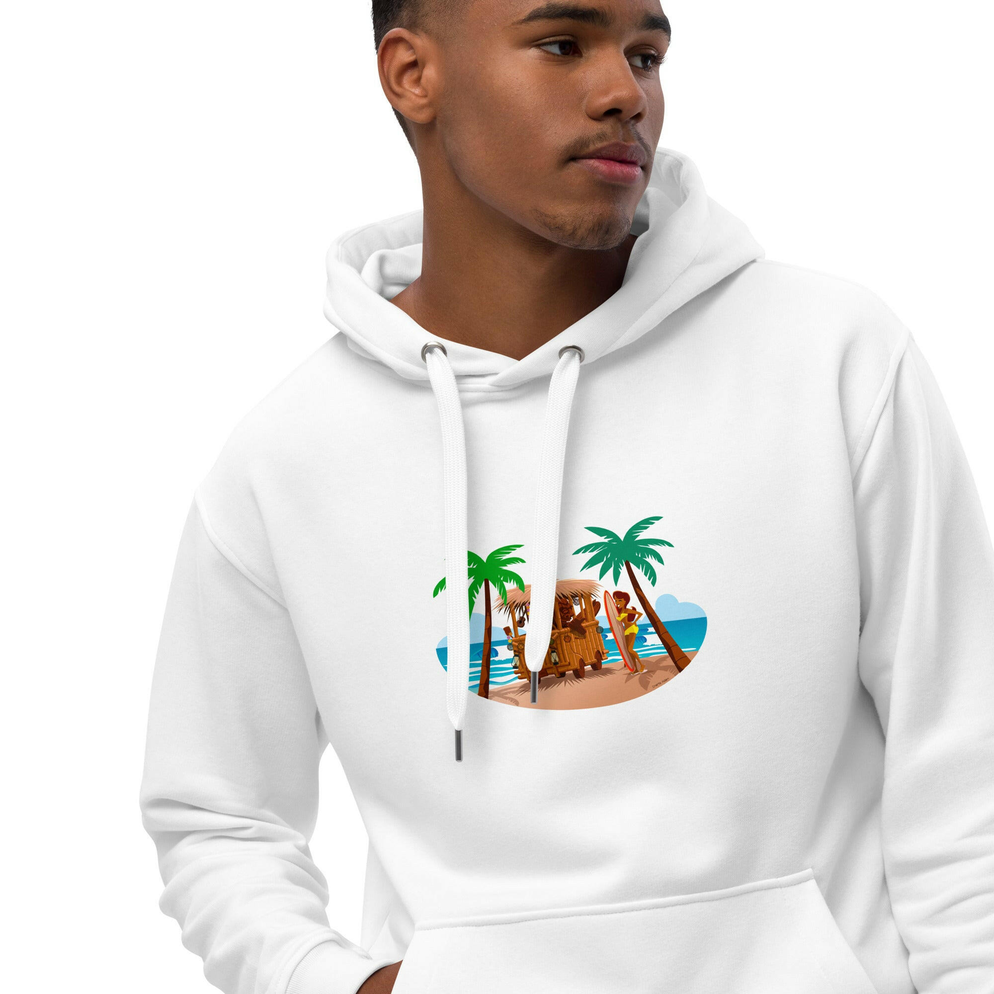 Premium eco hoodie Tiki Kombi (front & back)