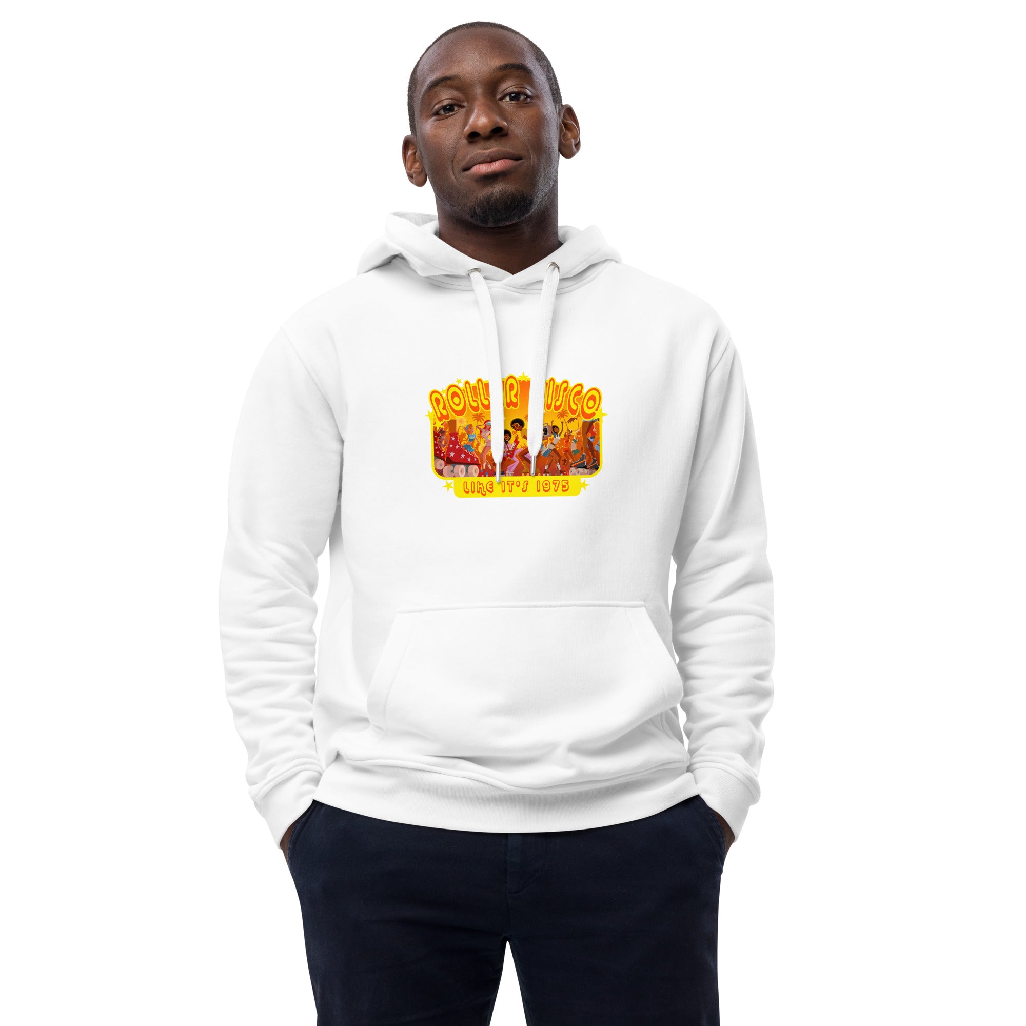 Sweat à capuche premium écologique Roller Disco 1975