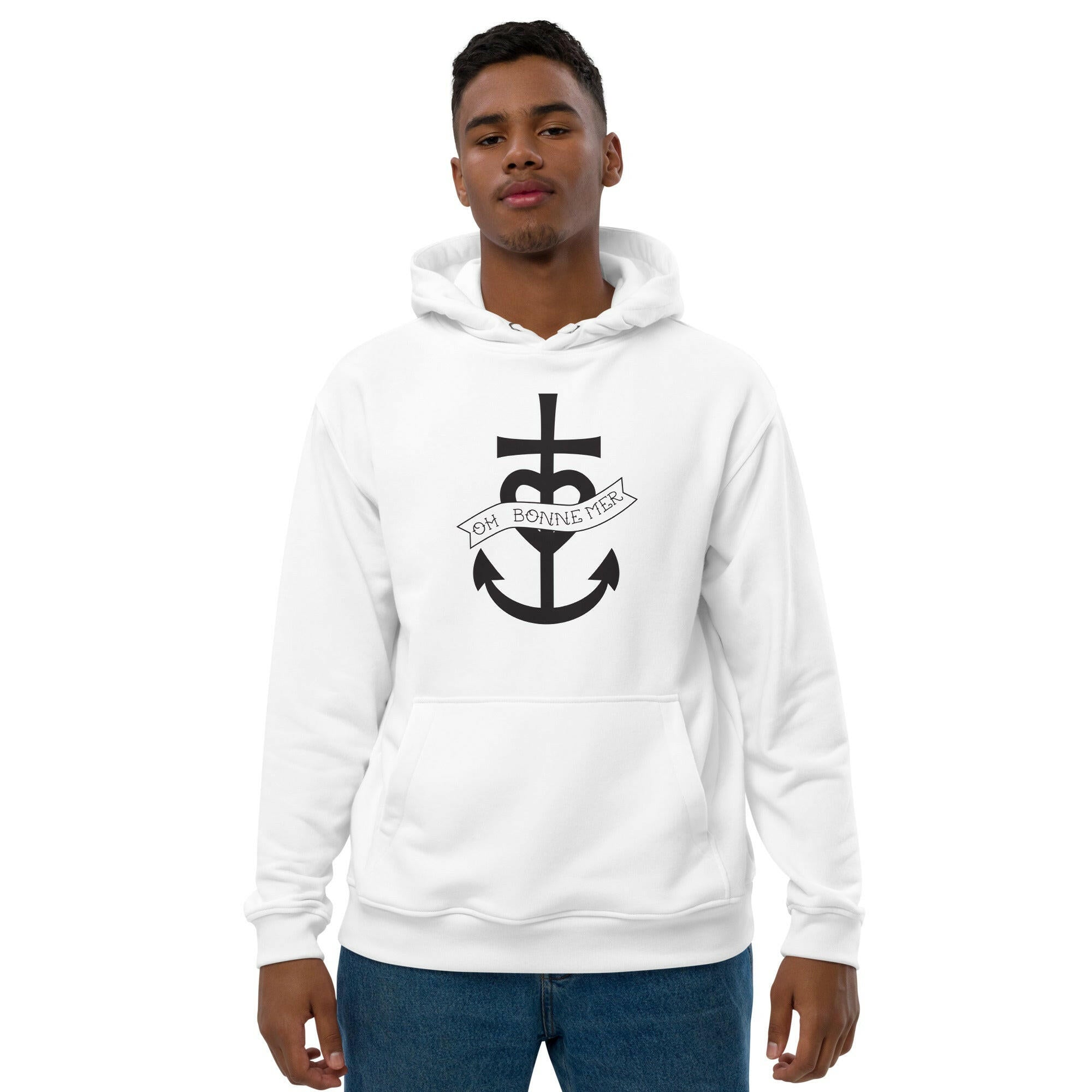 Premium eco hoodie Oh Bonne Mer 1 large pattern on front