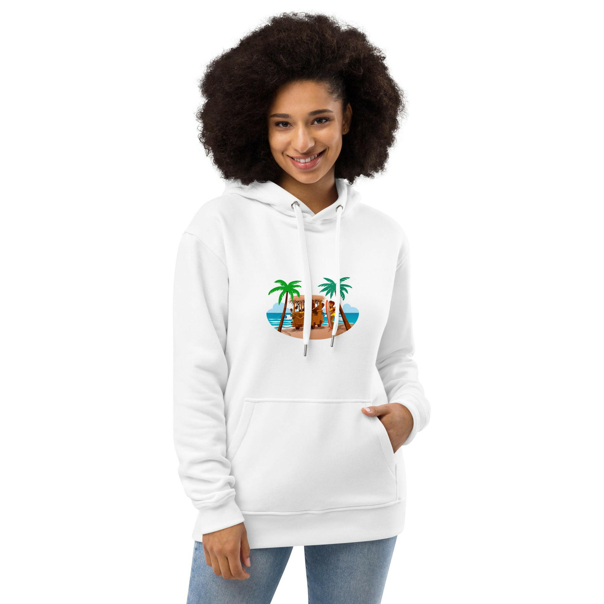 Premium eco hoodie Tiki Kombi (front & back)