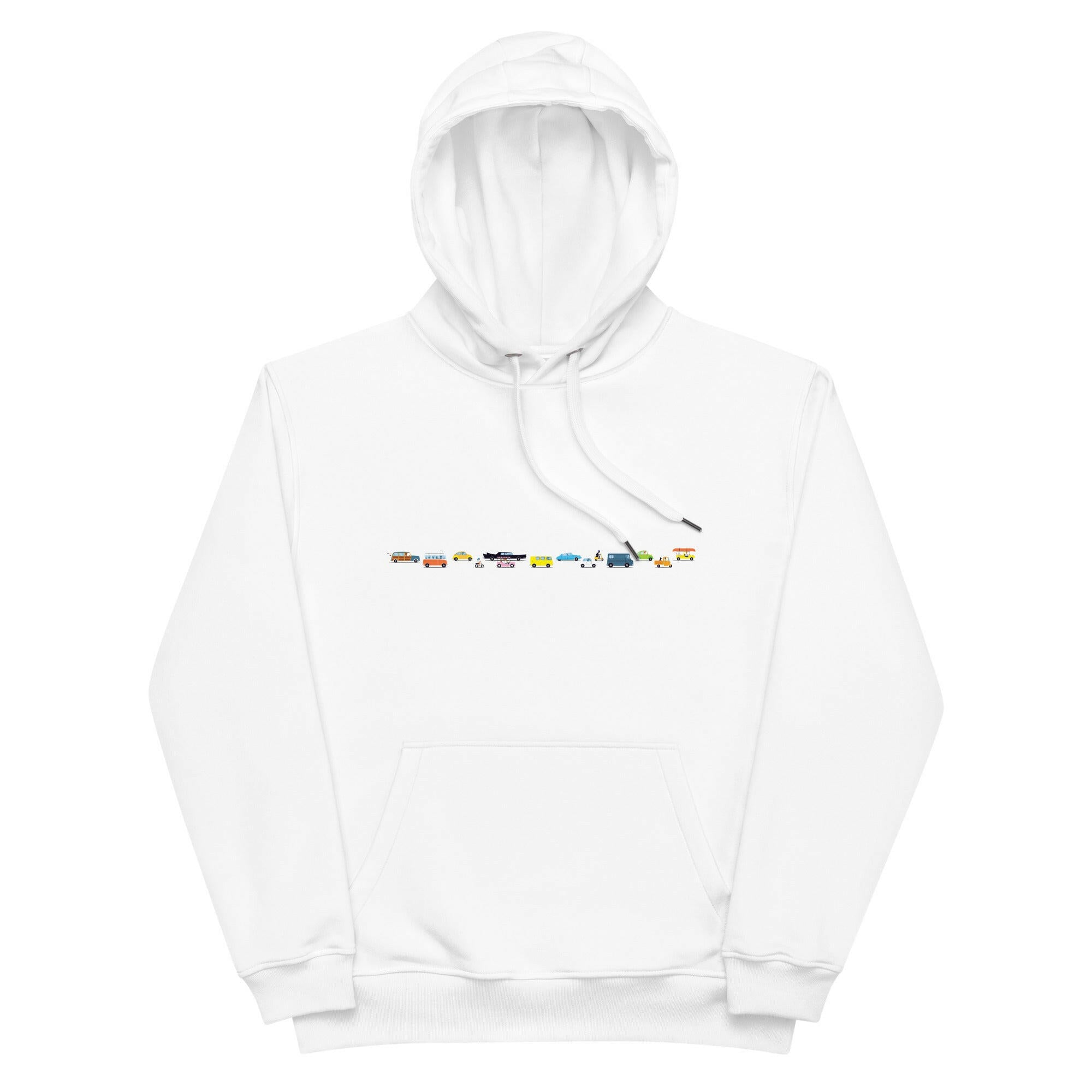 Sweat à capuche premium écologique Vintage Cars Traffic Jam