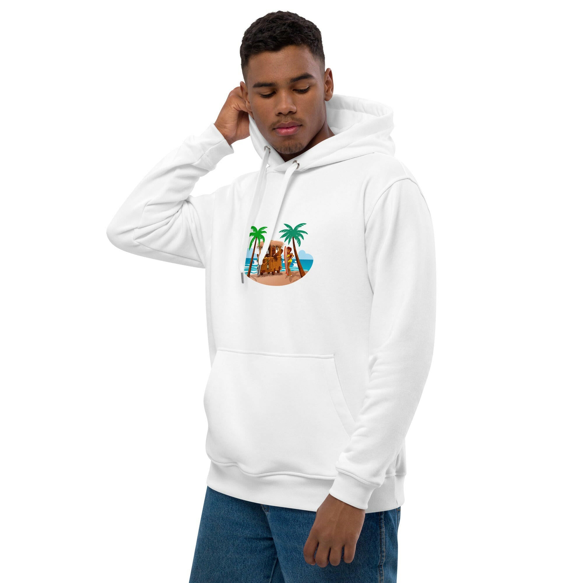 Premium eco hoodie Tiki Kombi (front & back)