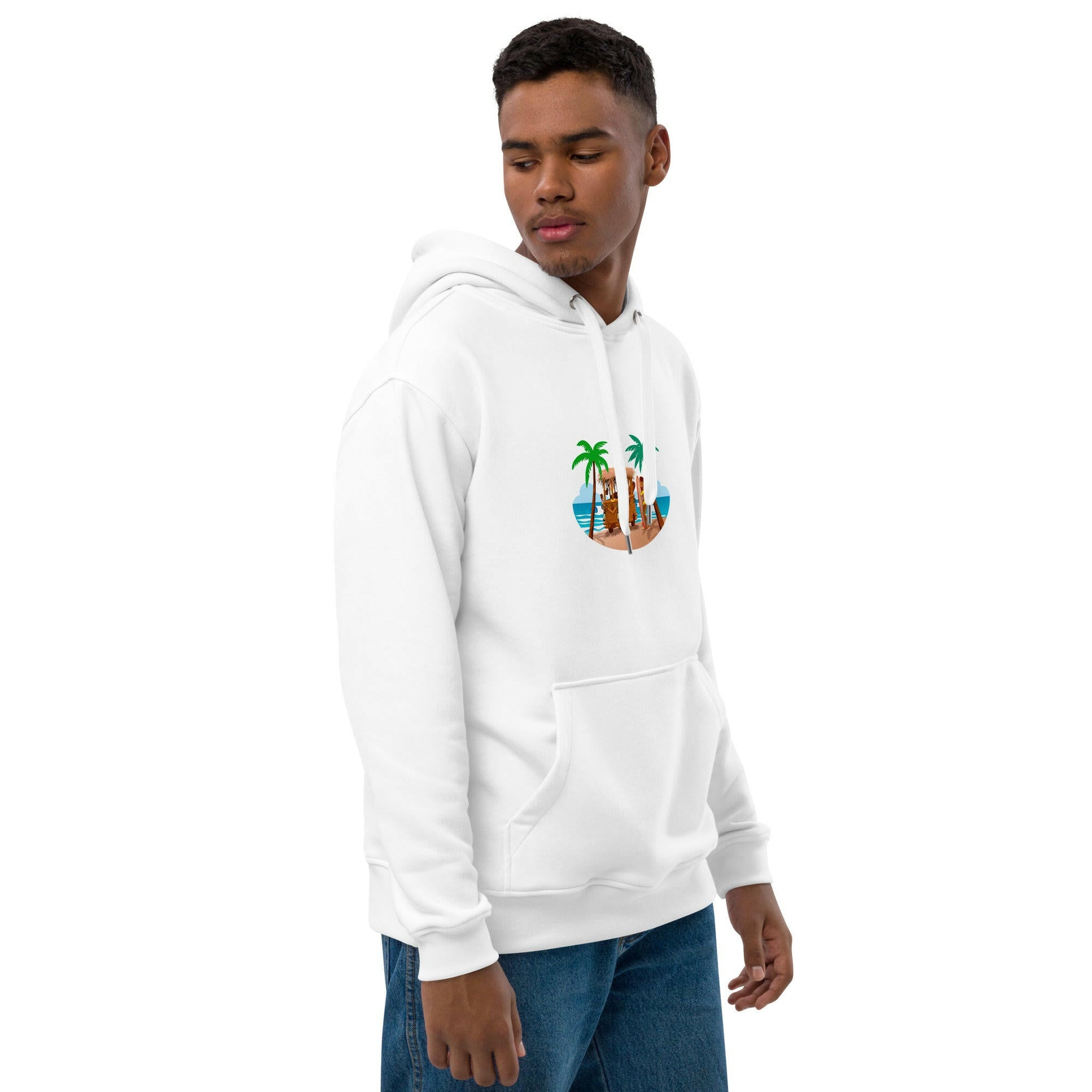 Premium eco hoodie Tiki Kombi (front & back)
