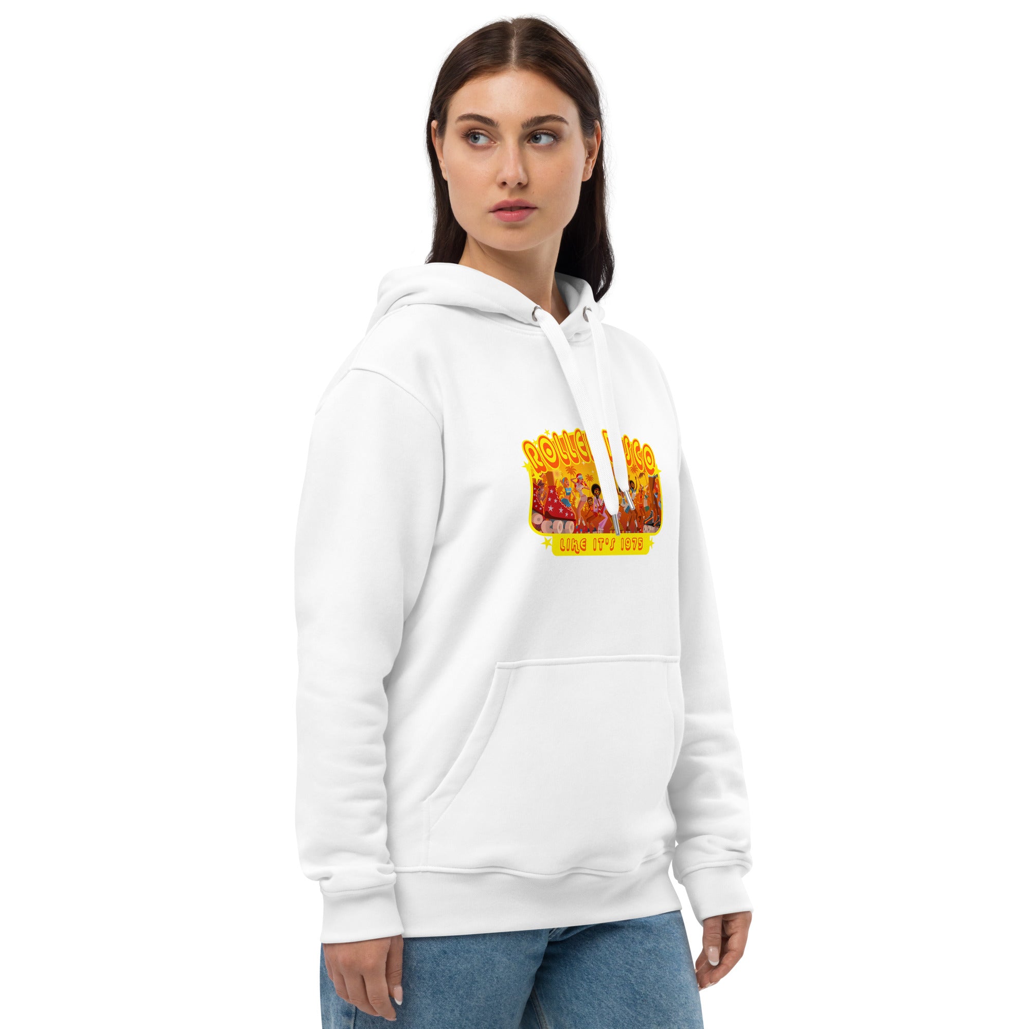 Sweat à capuche premium écologique Roller Disco 1975